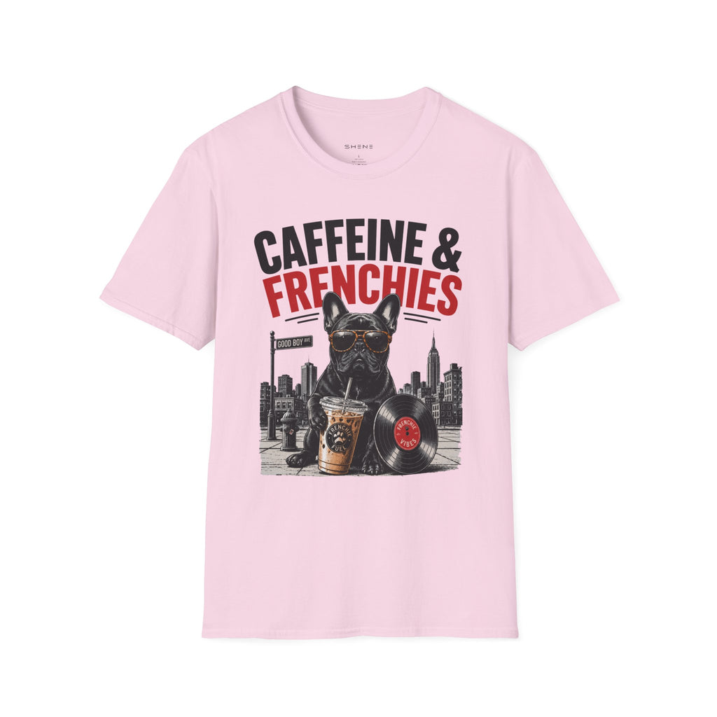 Unisex Softstyle French Bulldog Caffeine Fuel T-Shirt