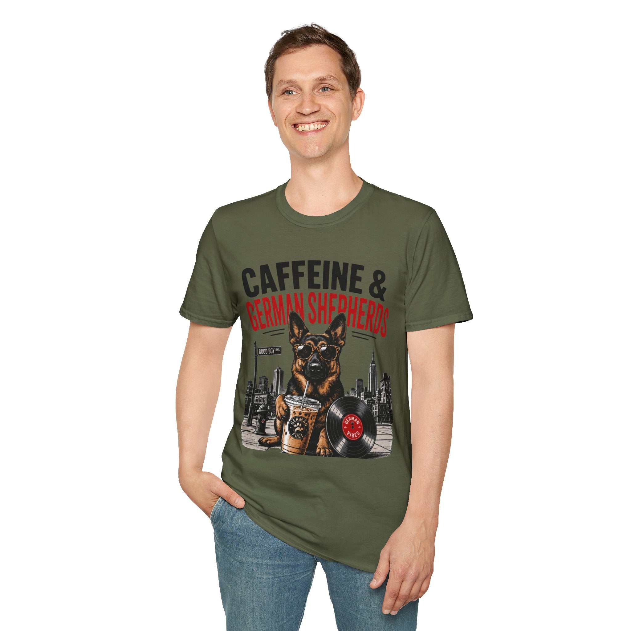 Copy of Unisex Softstyle German Shephed Caffeine Fuel T-Shirt