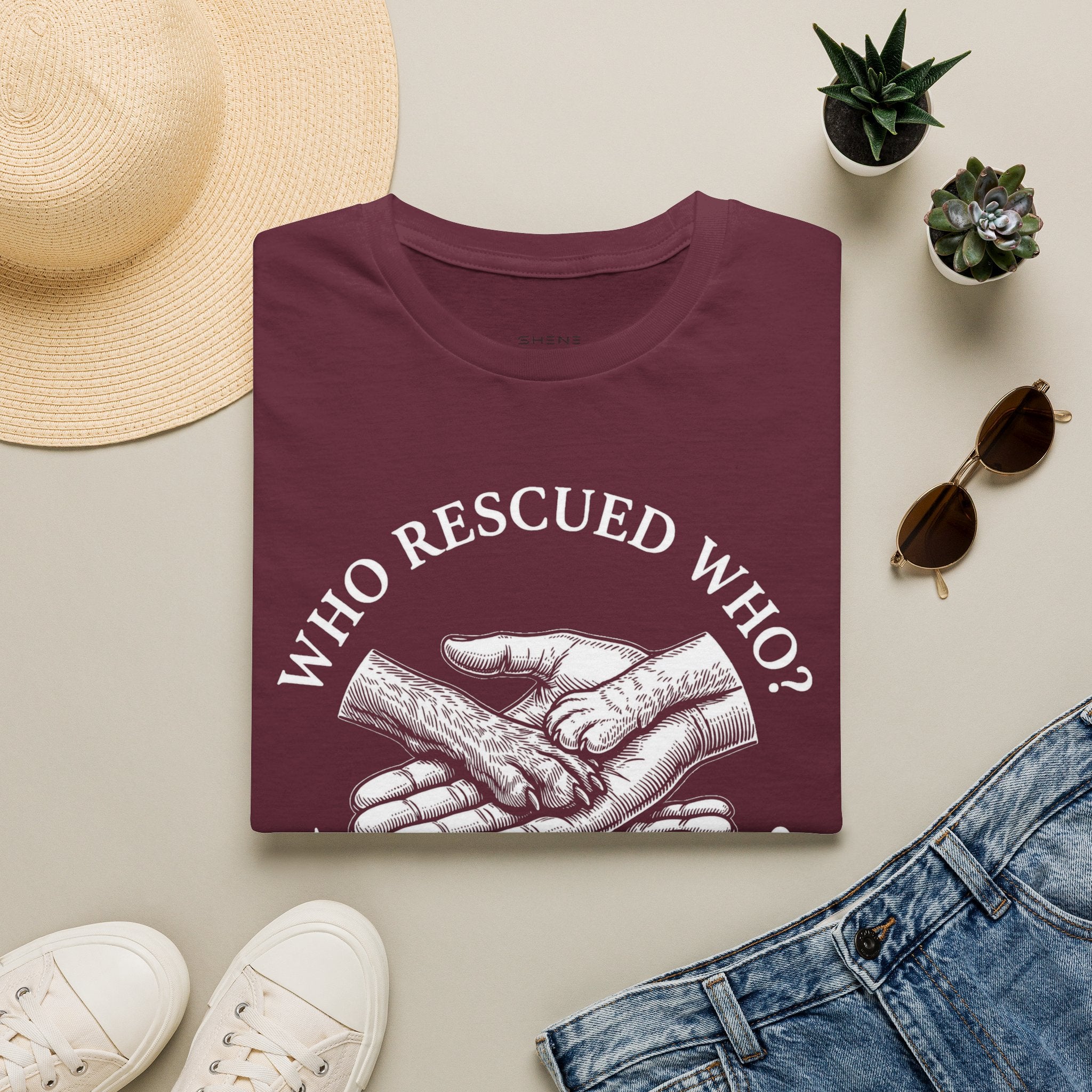 Copy of Copy of Unisex Softstyle Who Rescued Who T-Shirt