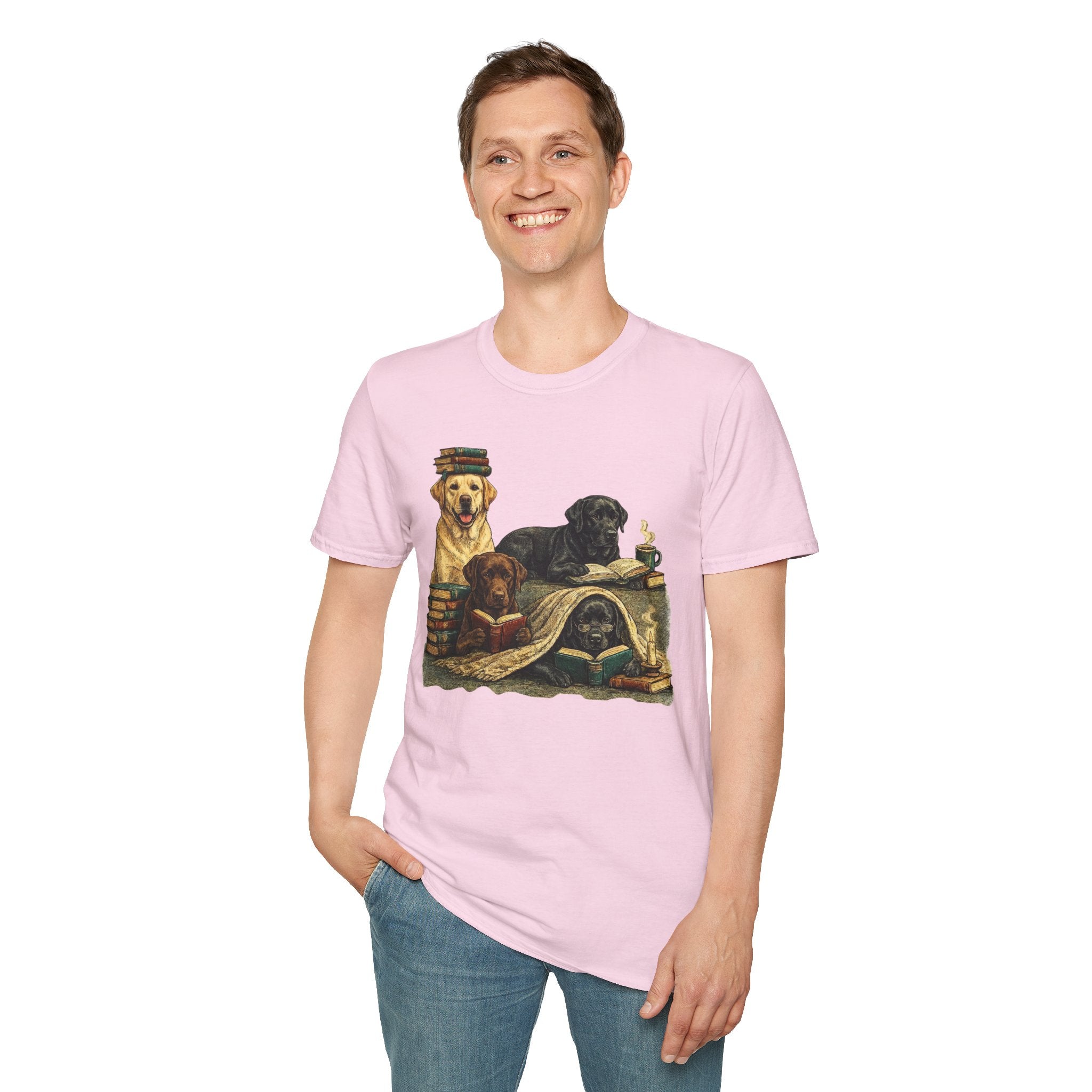 Copy of Unisex Softstyle Labador Library Four Dog T-Shirt
