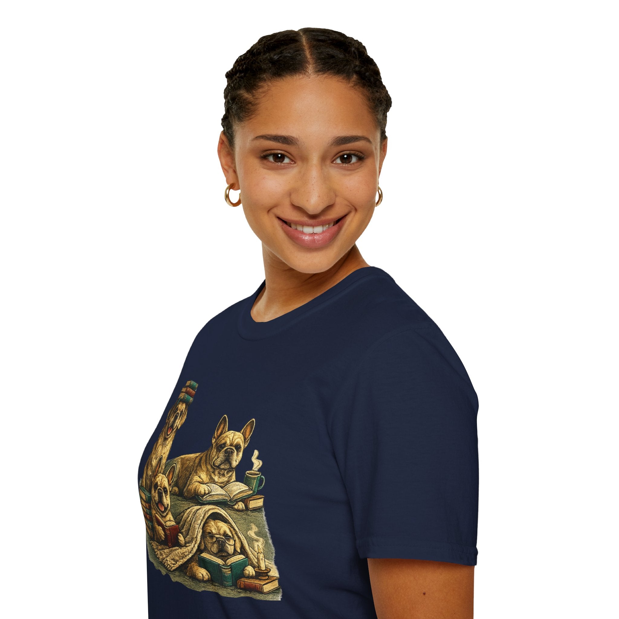 Copy of Unisex Softstyle French Dog Library T-Shirt