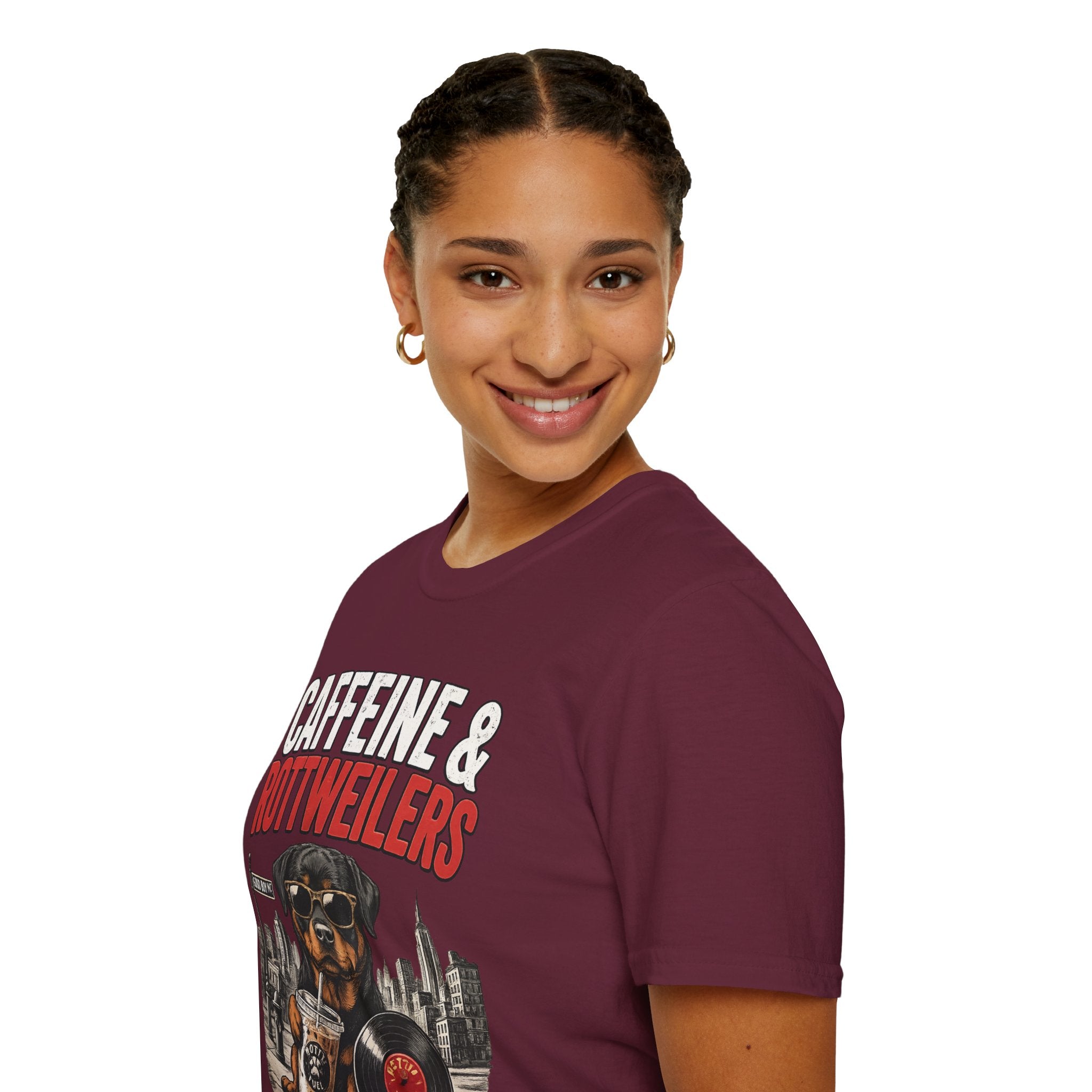 Unisex Softstyle Rottweiler Caffeine Fuel  T-Shirt