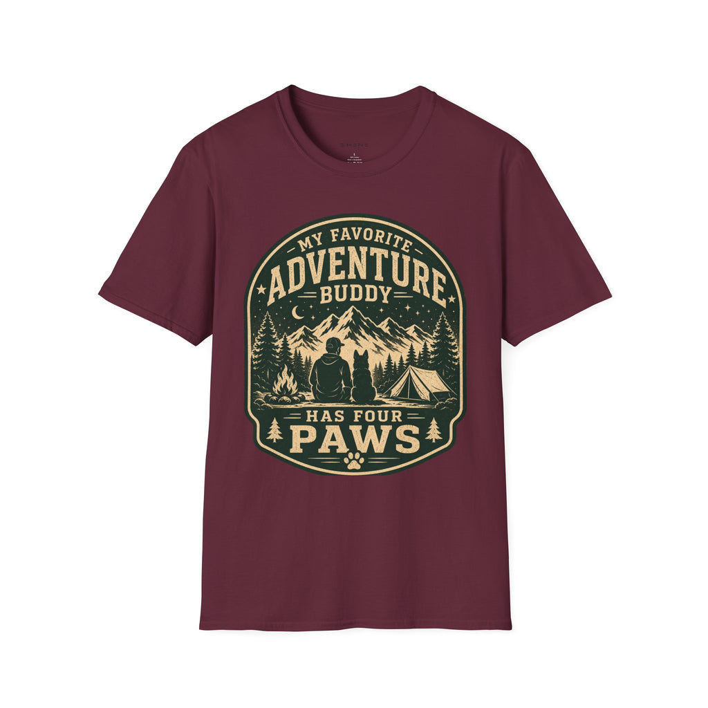 Copy of Unisex Softstyle My Favorite Adventure Has Paws T-Shirt