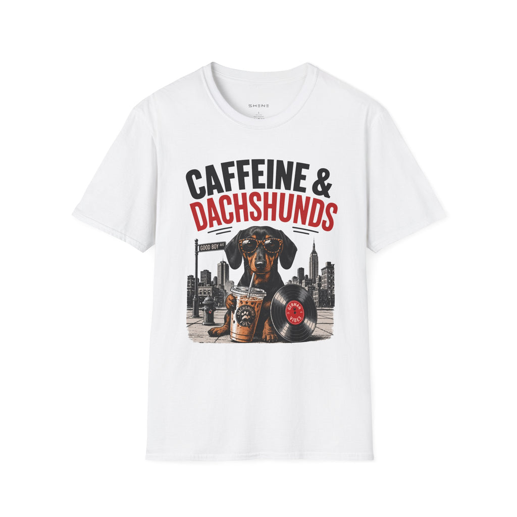 Unisex Softstyle Dachshund Caffeine Fuel T-Shirt