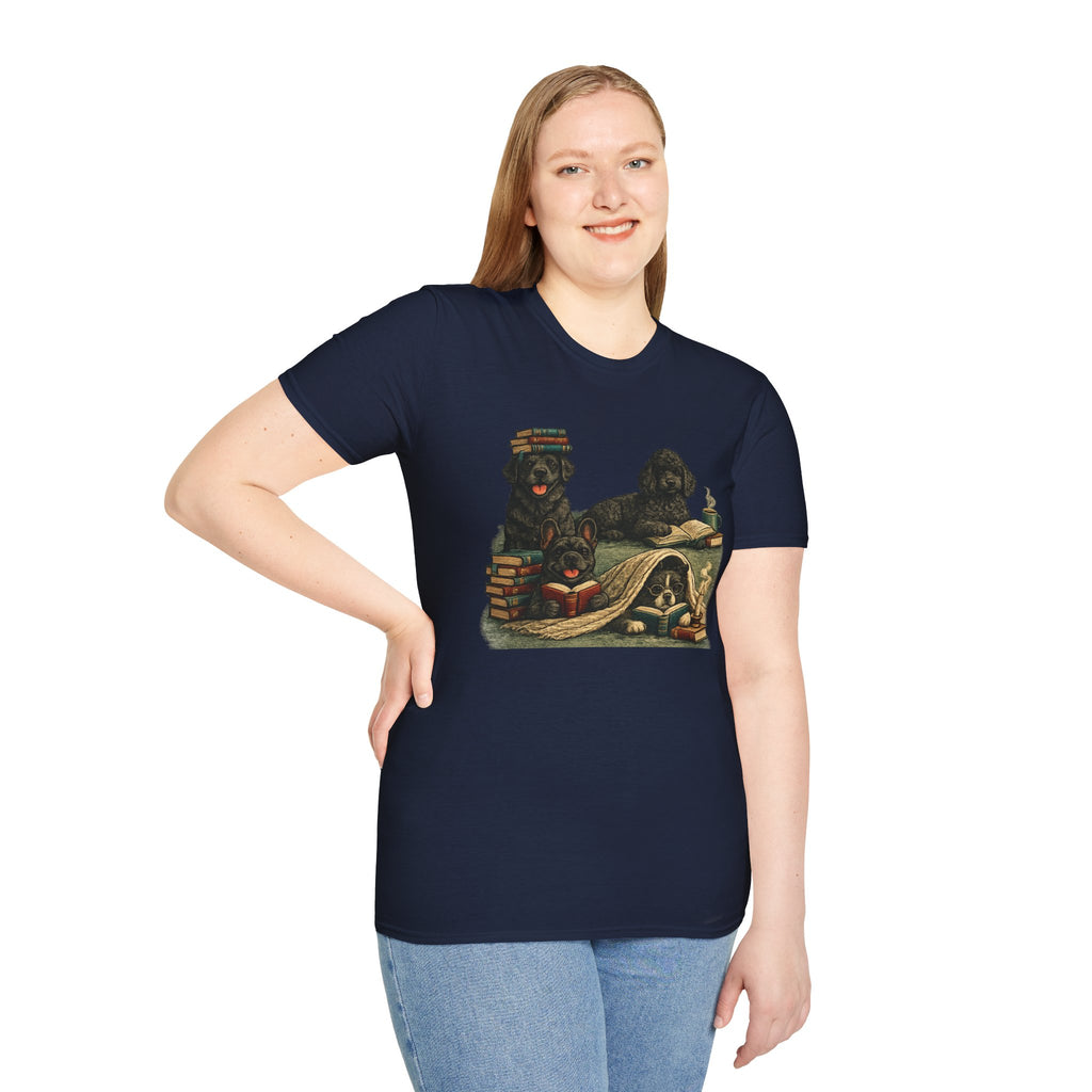 Copy of Unisex Softstyle Black Dog Library T-Shirt