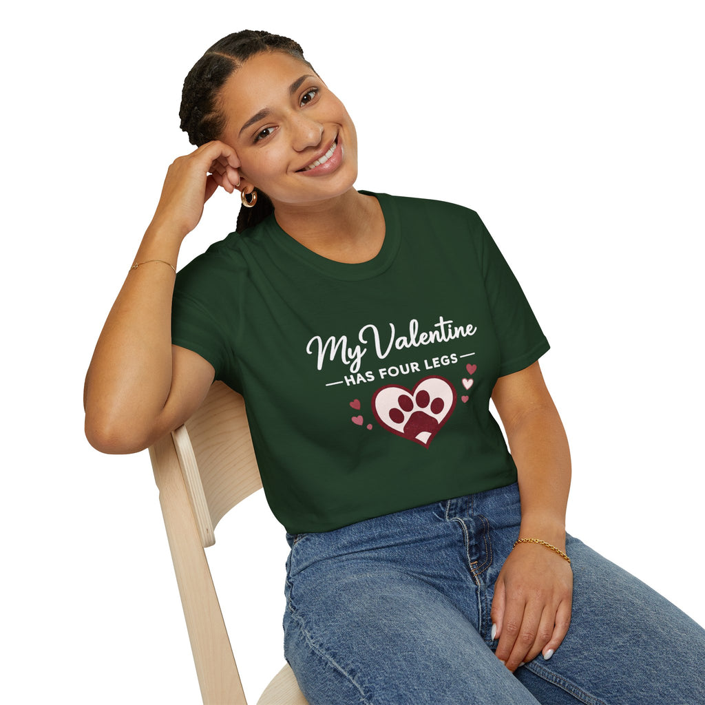 Copy of Unisex Softstyle My valentine has four leg T-Shirt