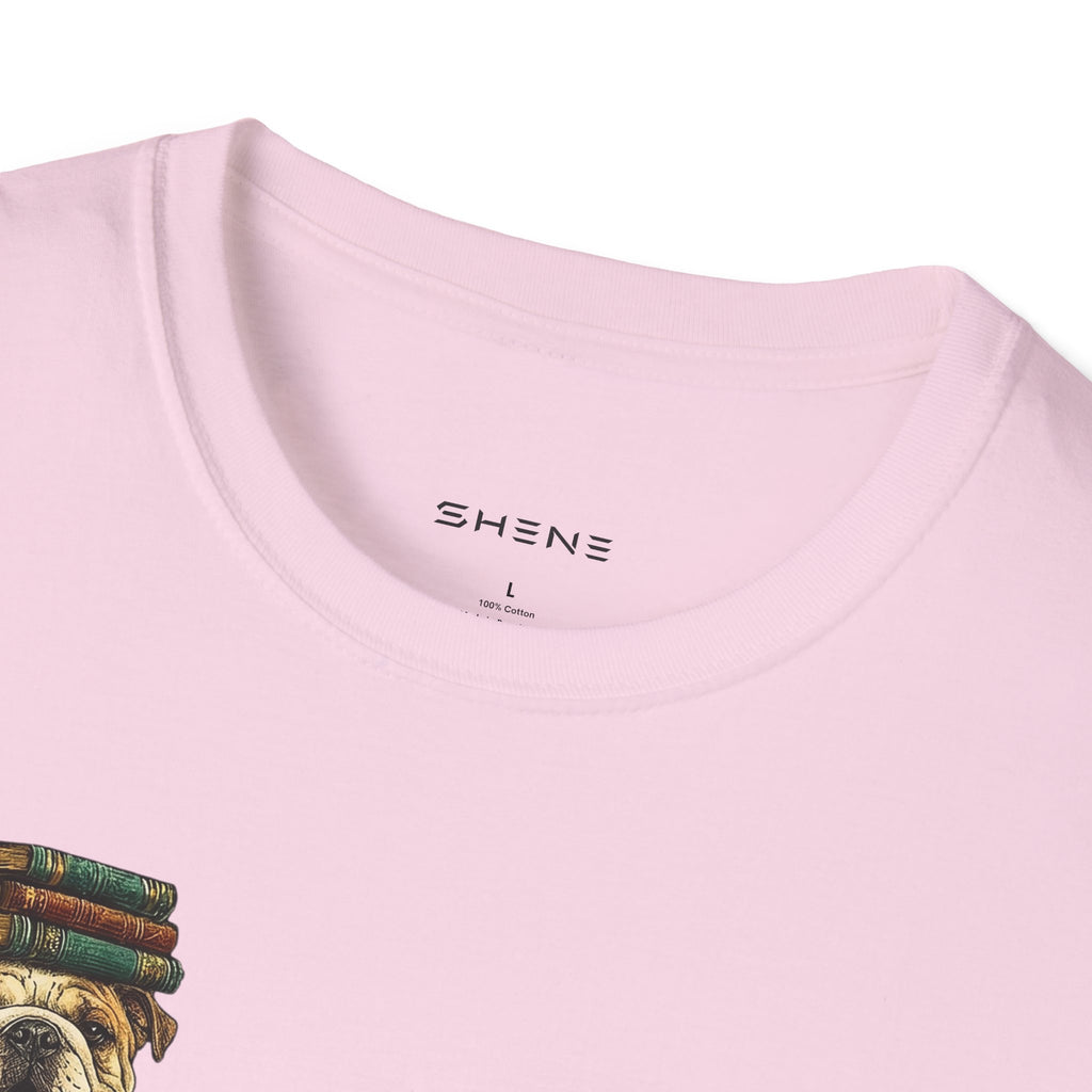 Copy of Copy of Copy of Unisex Softstyle Frenchi Library Four Dog T-Shirt