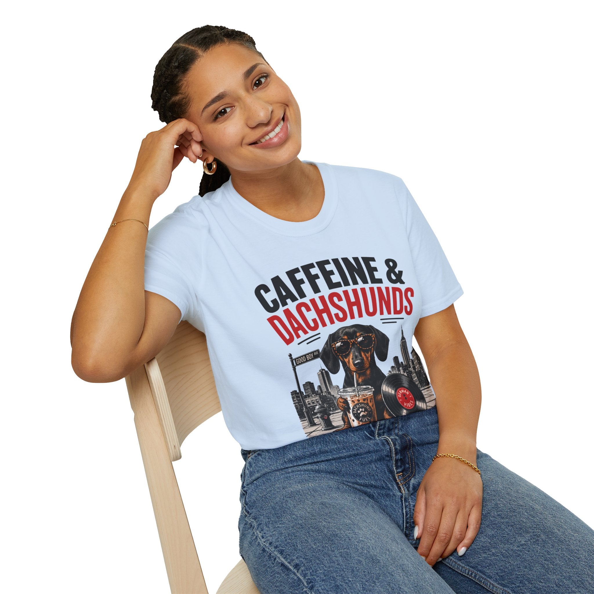 Unisex Softstyle Dachshund Caffeine Fuel T-Shirt