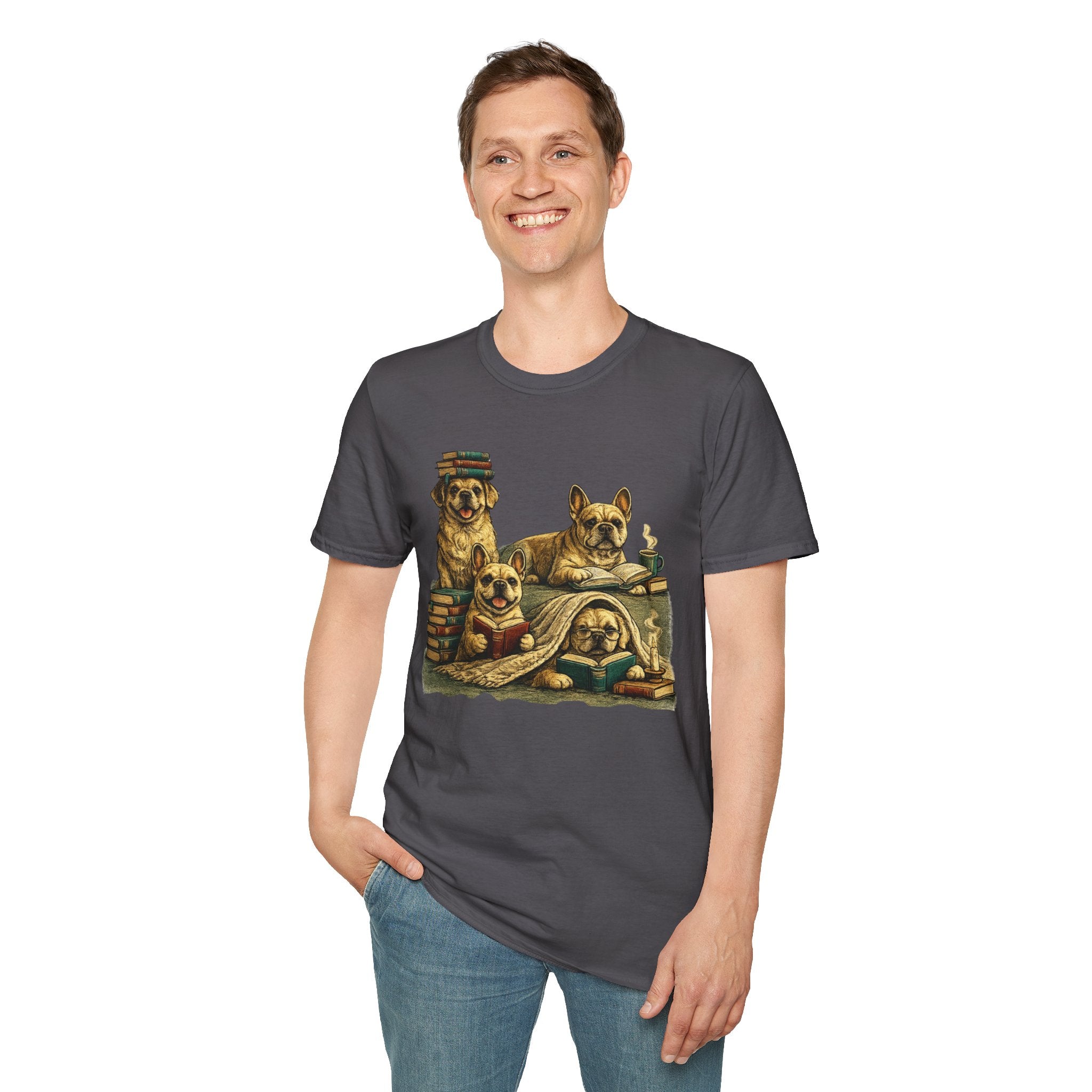 Copy of Unisex Softstyle French Dog Library T-Shirt