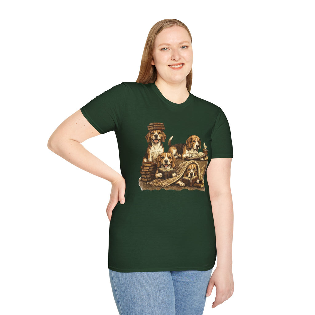Copy of Copy of Copy of Copy of Unisex Softstyle Beegal Library Four Dog T-Shirt