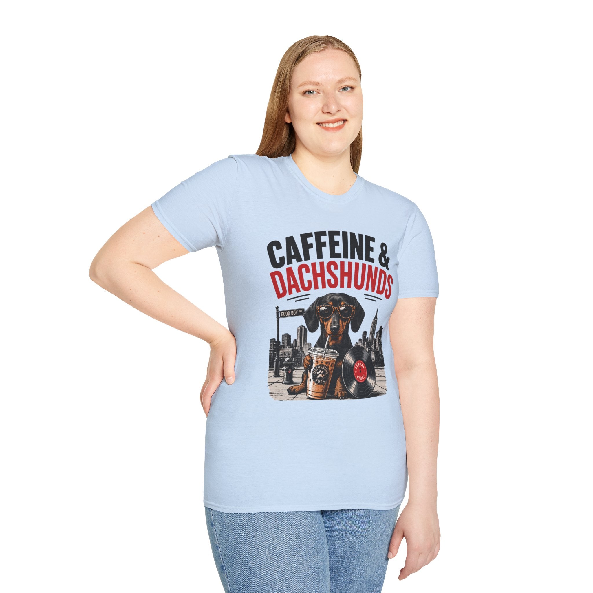 Unisex Softstyle Dachshund Caffeine Fuel T-Shirt