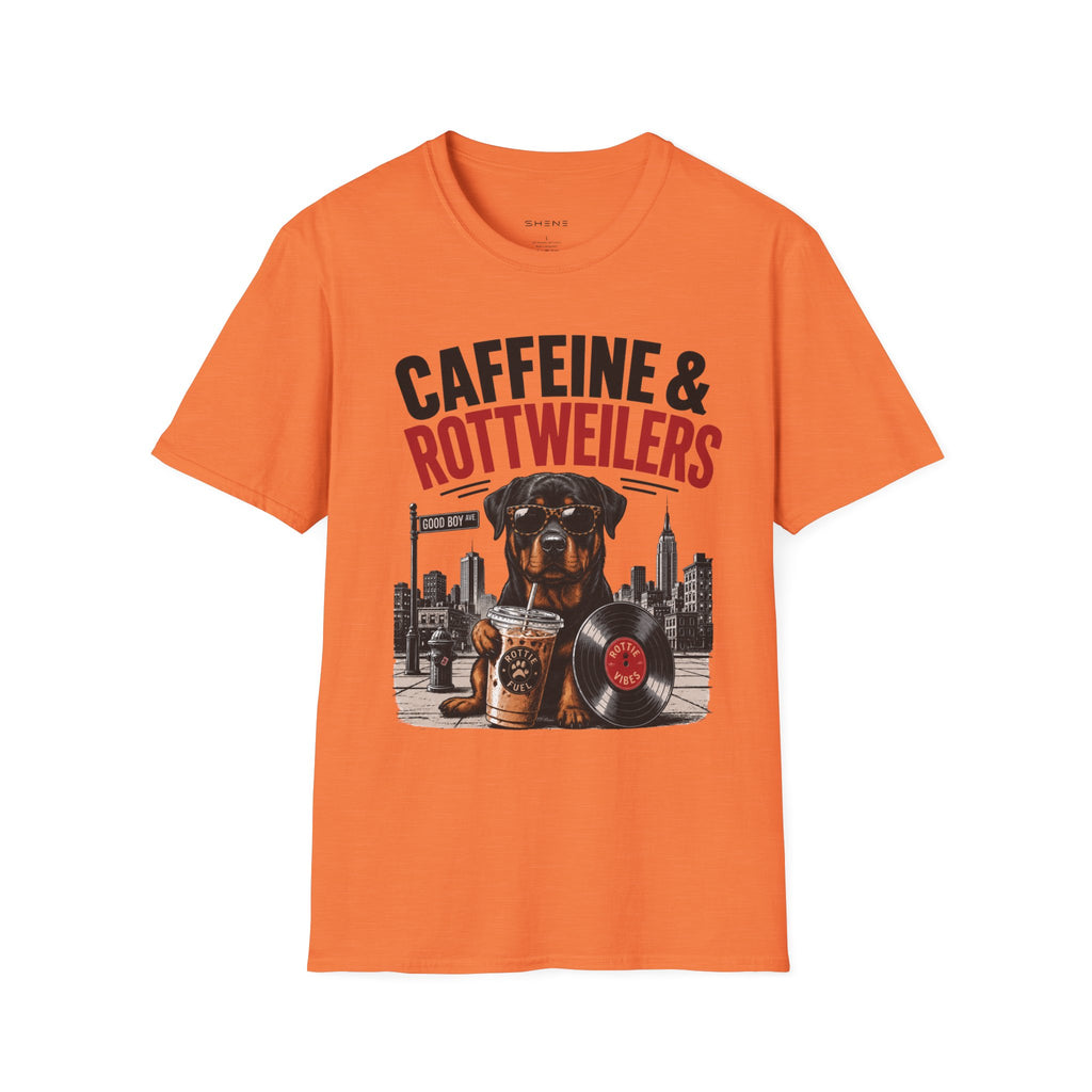 Unisex Softstyle Rottweiler Caffeine Fuel  T-Shirt