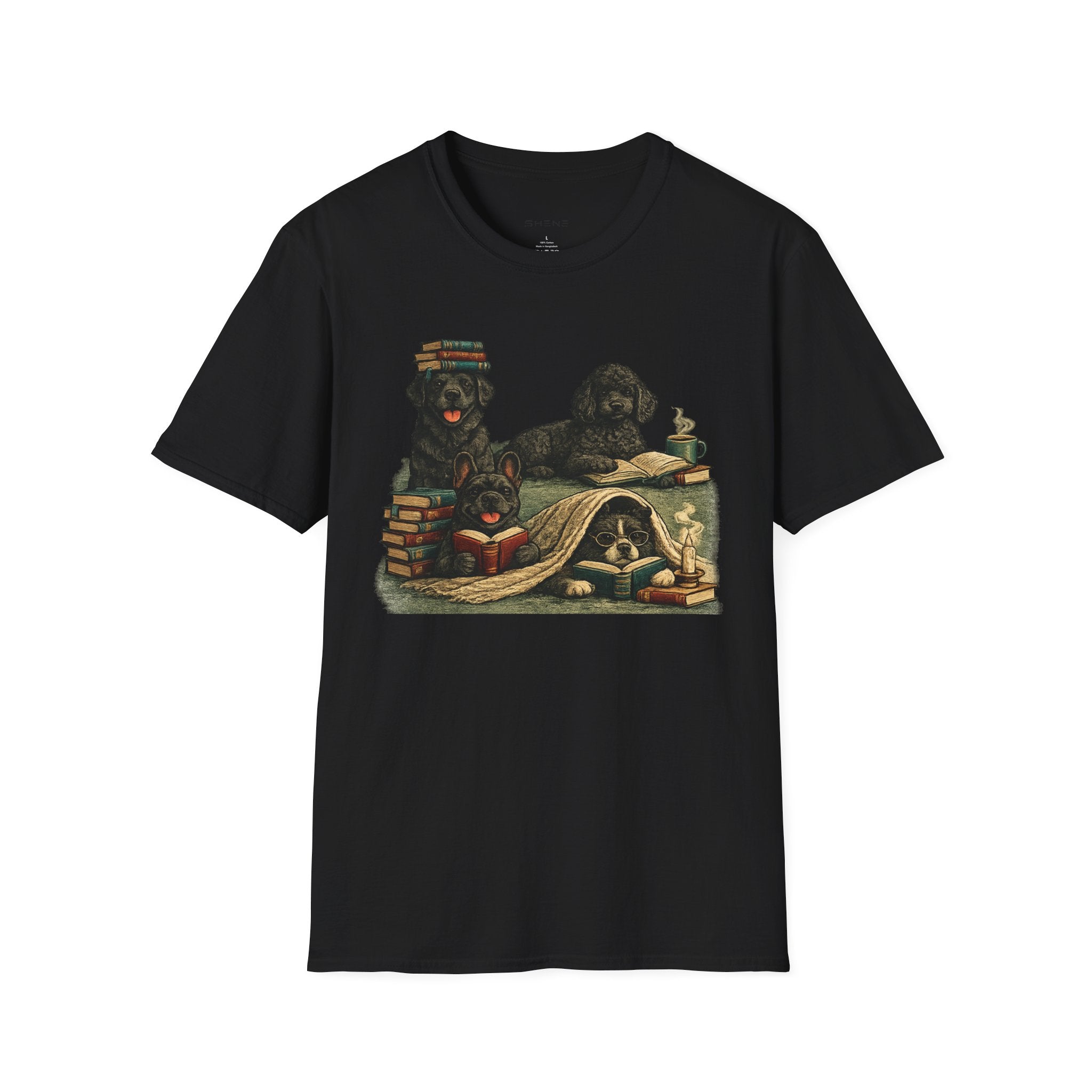 Copy of Unisex Softstyle Black Dog Library T-Shirt