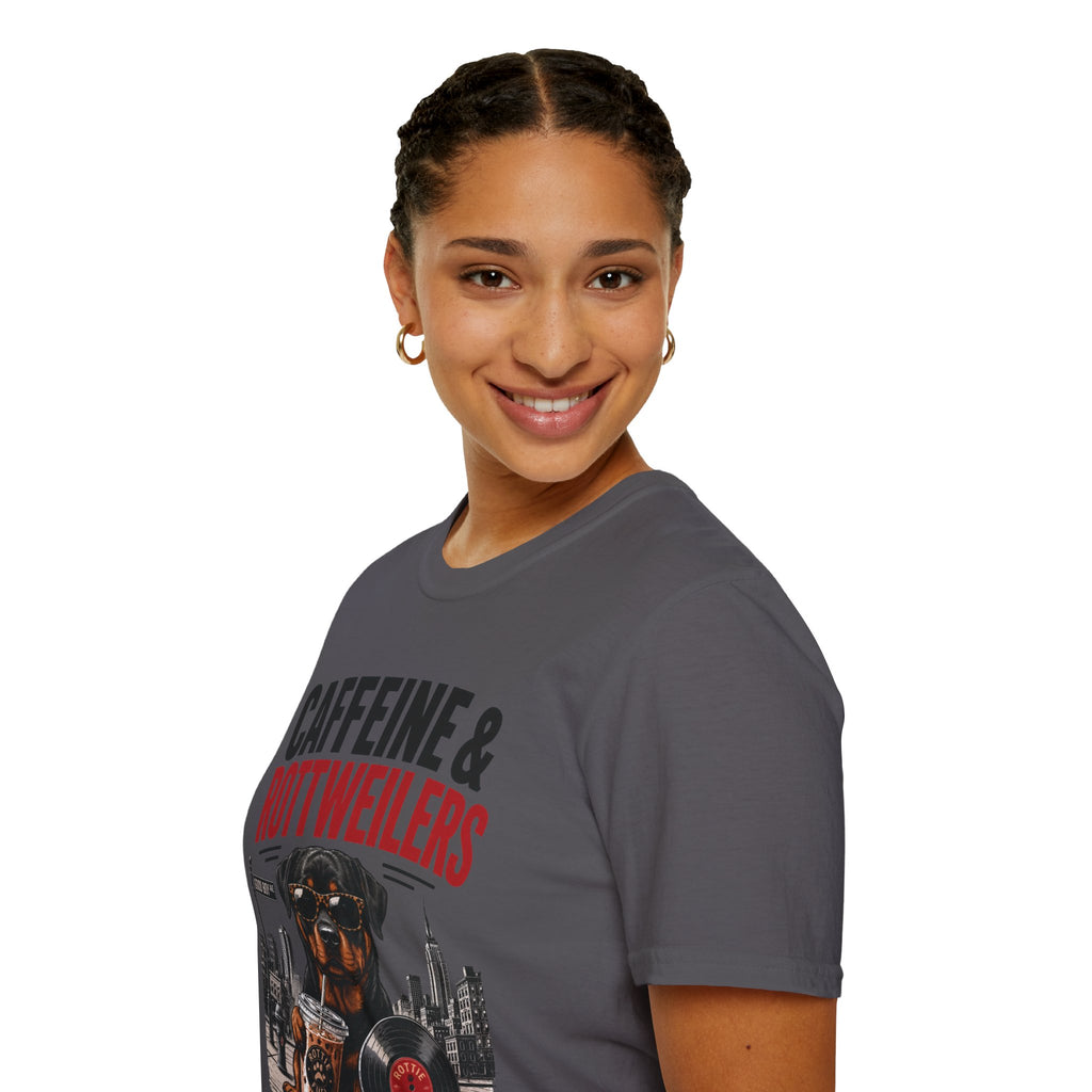 Unisex Softstyle Rottweiler Caffeine Fuel  T-Shirt