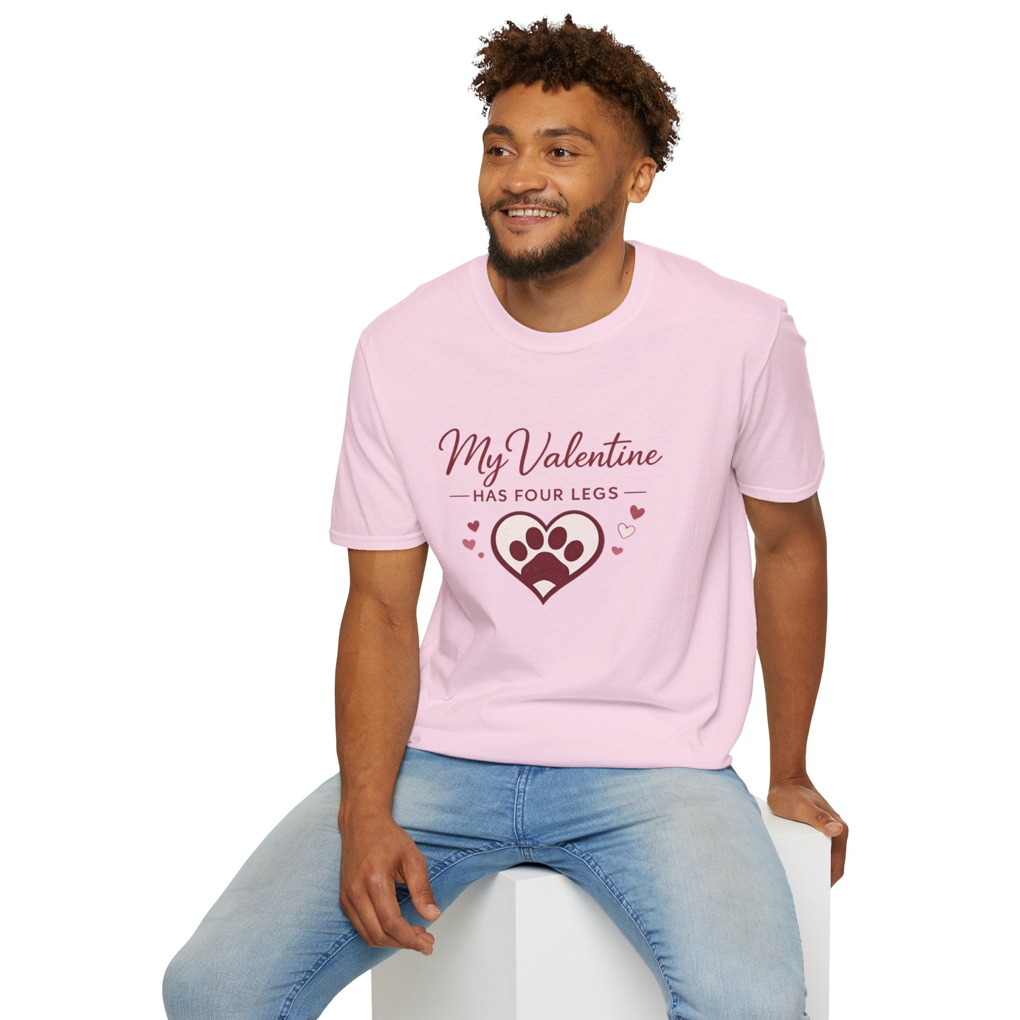 Copy of Unisex Softstyle My valentine has four leg T-Shirt
