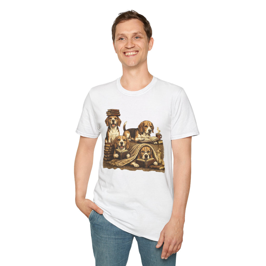 Copy of Copy of Copy of Copy of Unisex Softstyle Beegal Library Four Dog T-Shirt