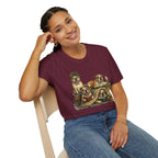 Copy of Copy of Copy of Unisex Softstyle Frenchi Library Four Dog T-Shirt