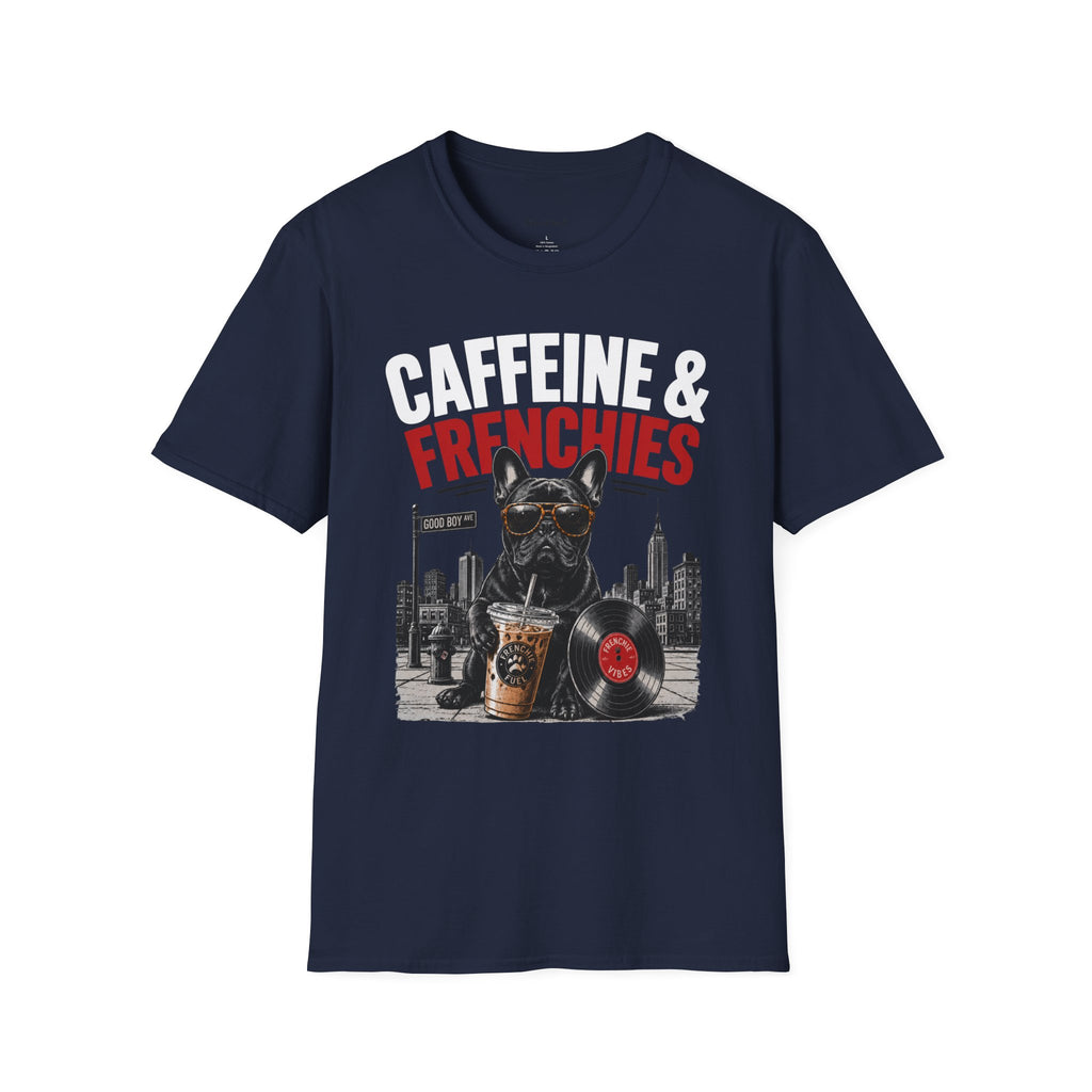 Unisex Softstyle French Bulldog Caffeine Fuel T-Shirt