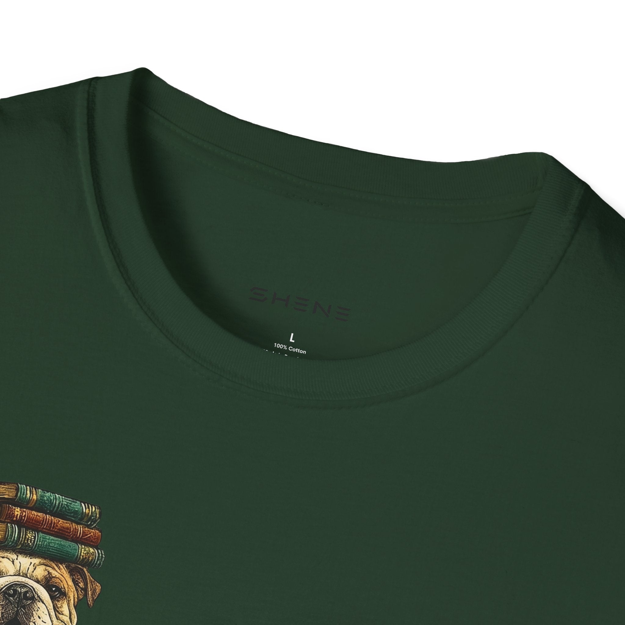 Copy of Copy of Copy of Unisex Softstyle Frenchi Library Four Dog T-Shirt