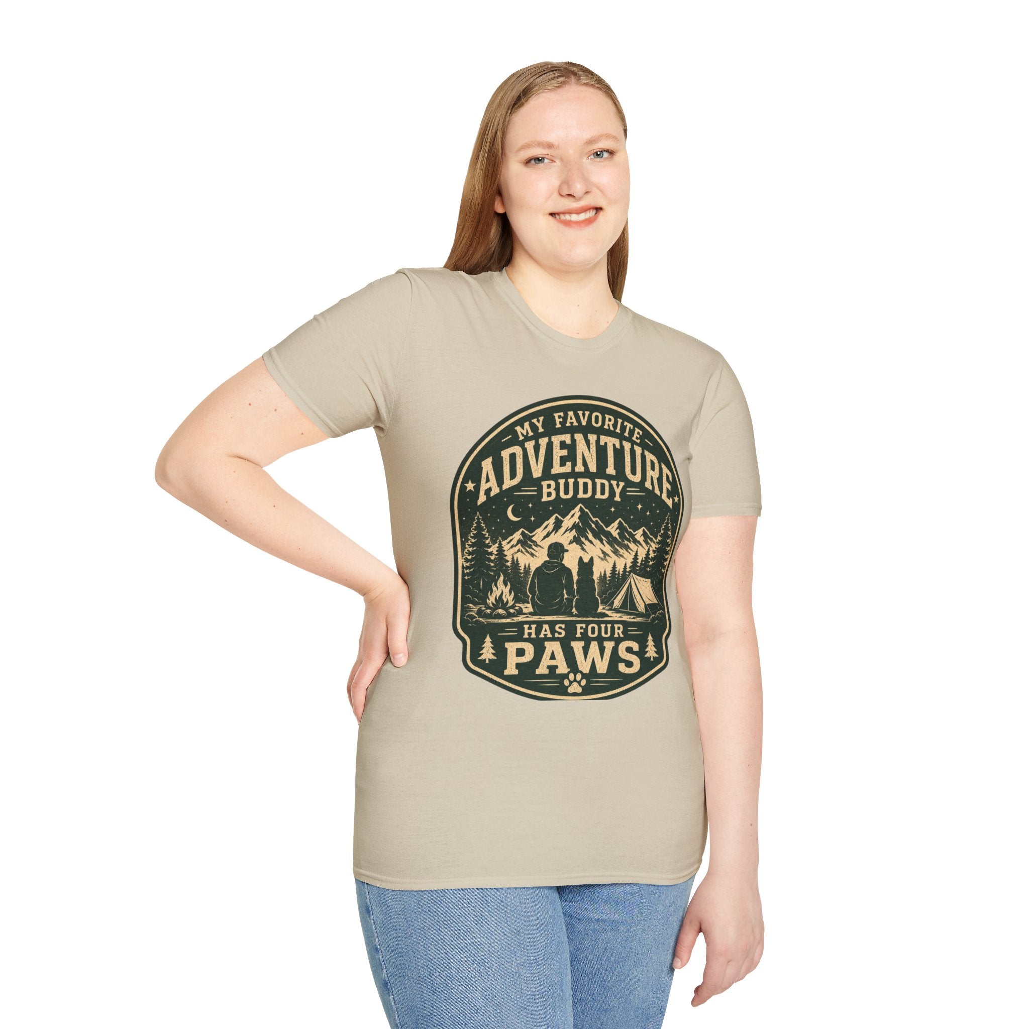 Copy of Unisex Softstyle My Favorite Adventure Has Paws T-Shirt