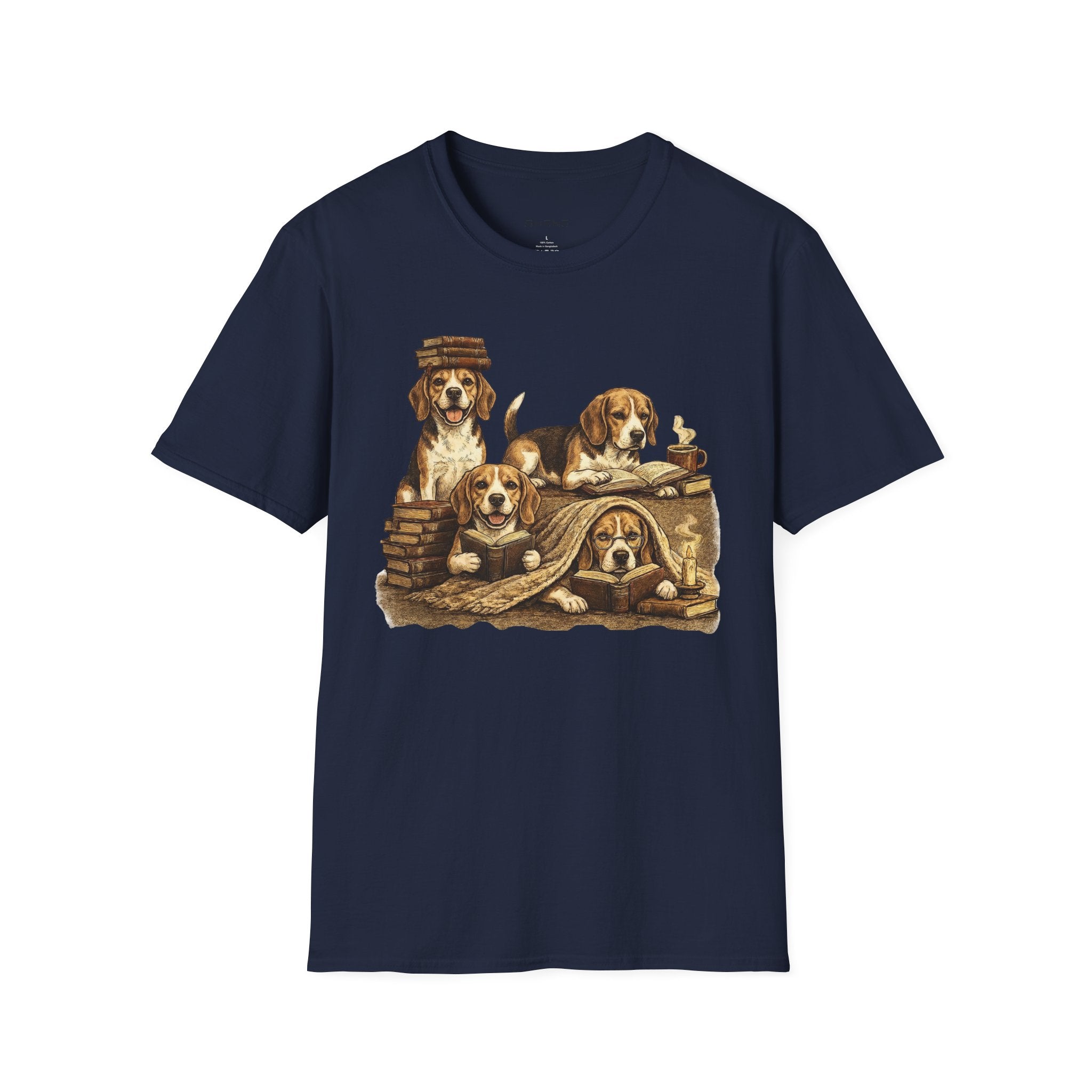 Copy of Copy of Copy of Copy of Unisex Softstyle Beegal Library Four Dog T-Shirt