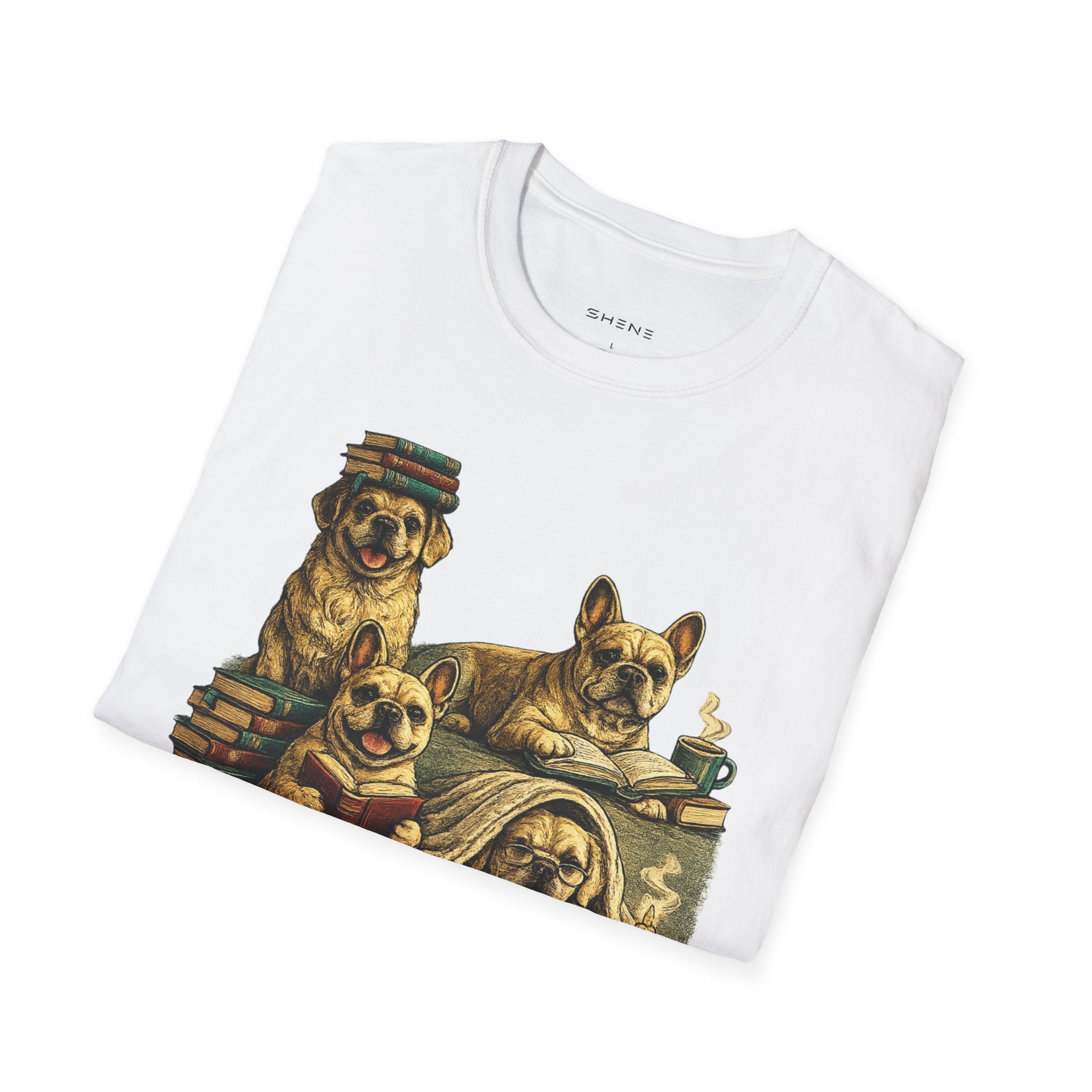 Copy of Unisex Softstyle French Dog Library T-Shirt