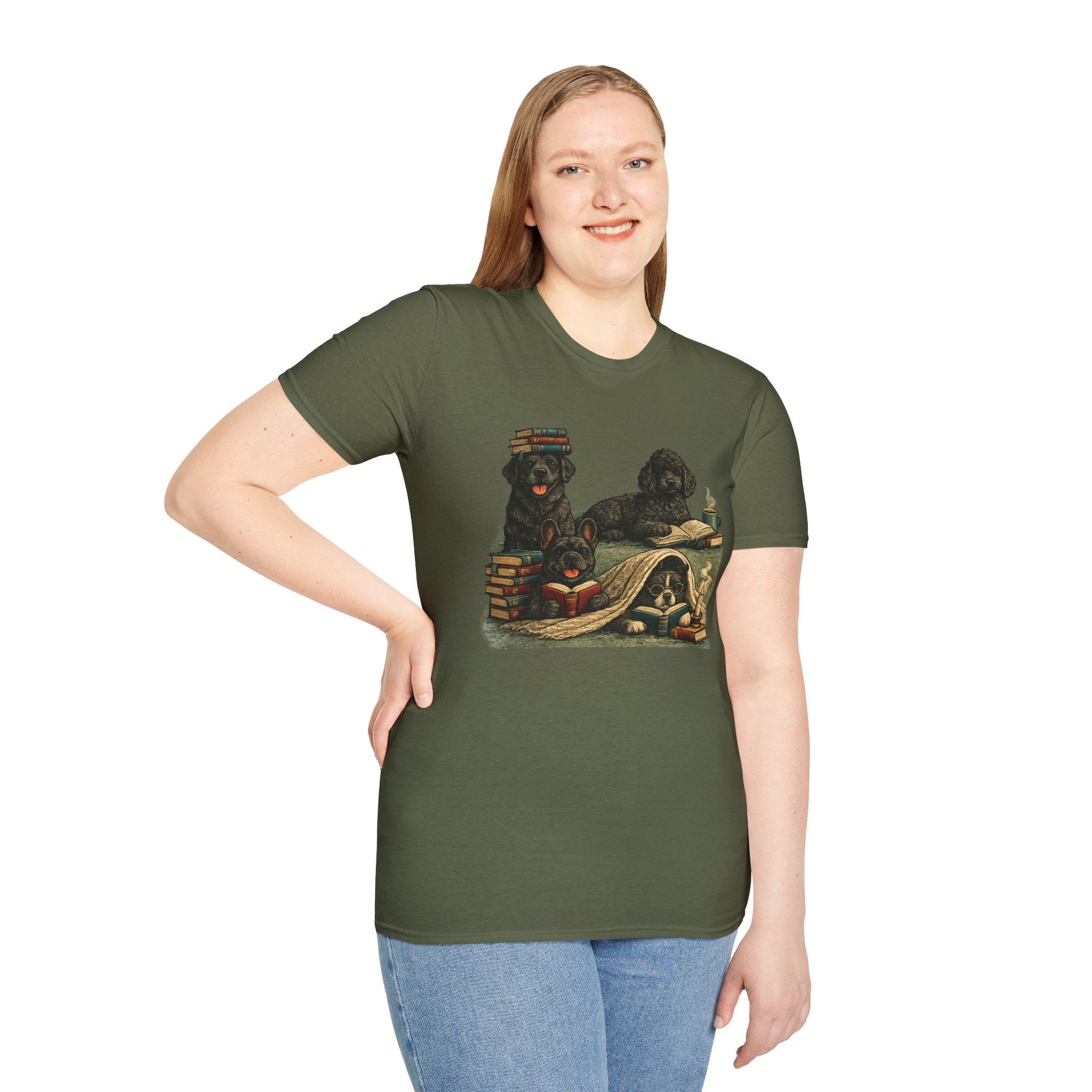 Copy of Unisex Softstyle Black Dog Library T-Shirt