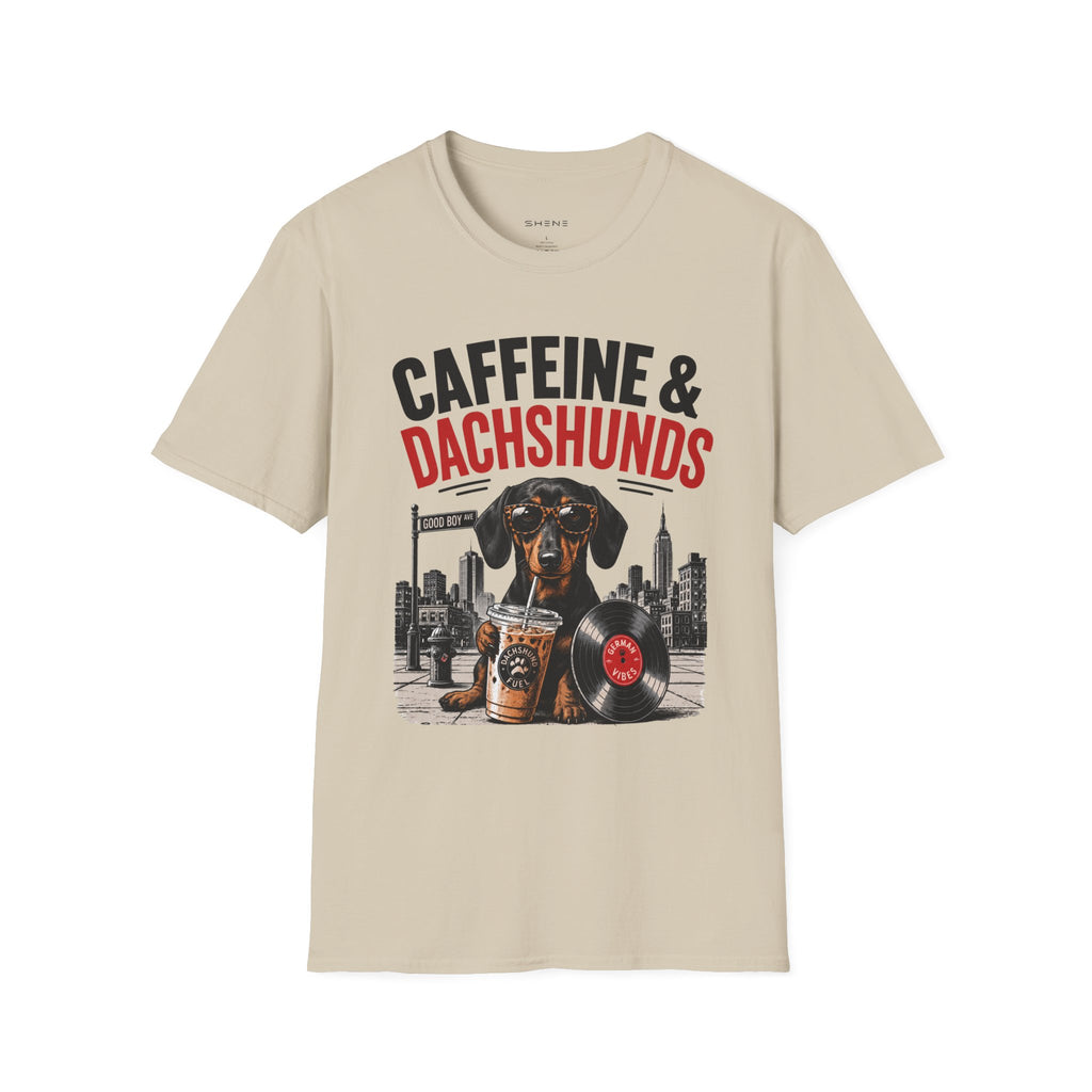 Unisex Softstyle Dachshund Caffeine Fuel T-Shirt