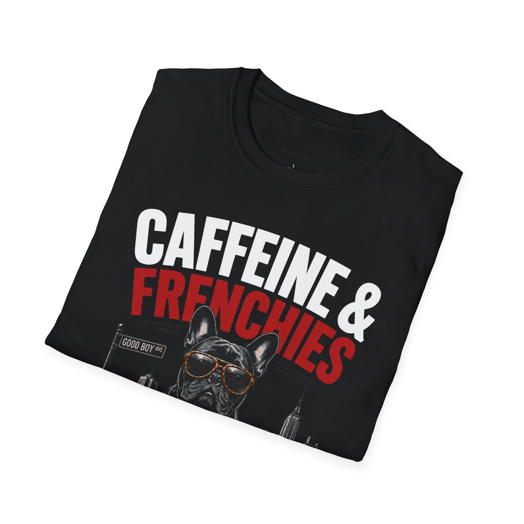 Unisex Softstyle French Bulldog Caffeine Fuel T-Shirt