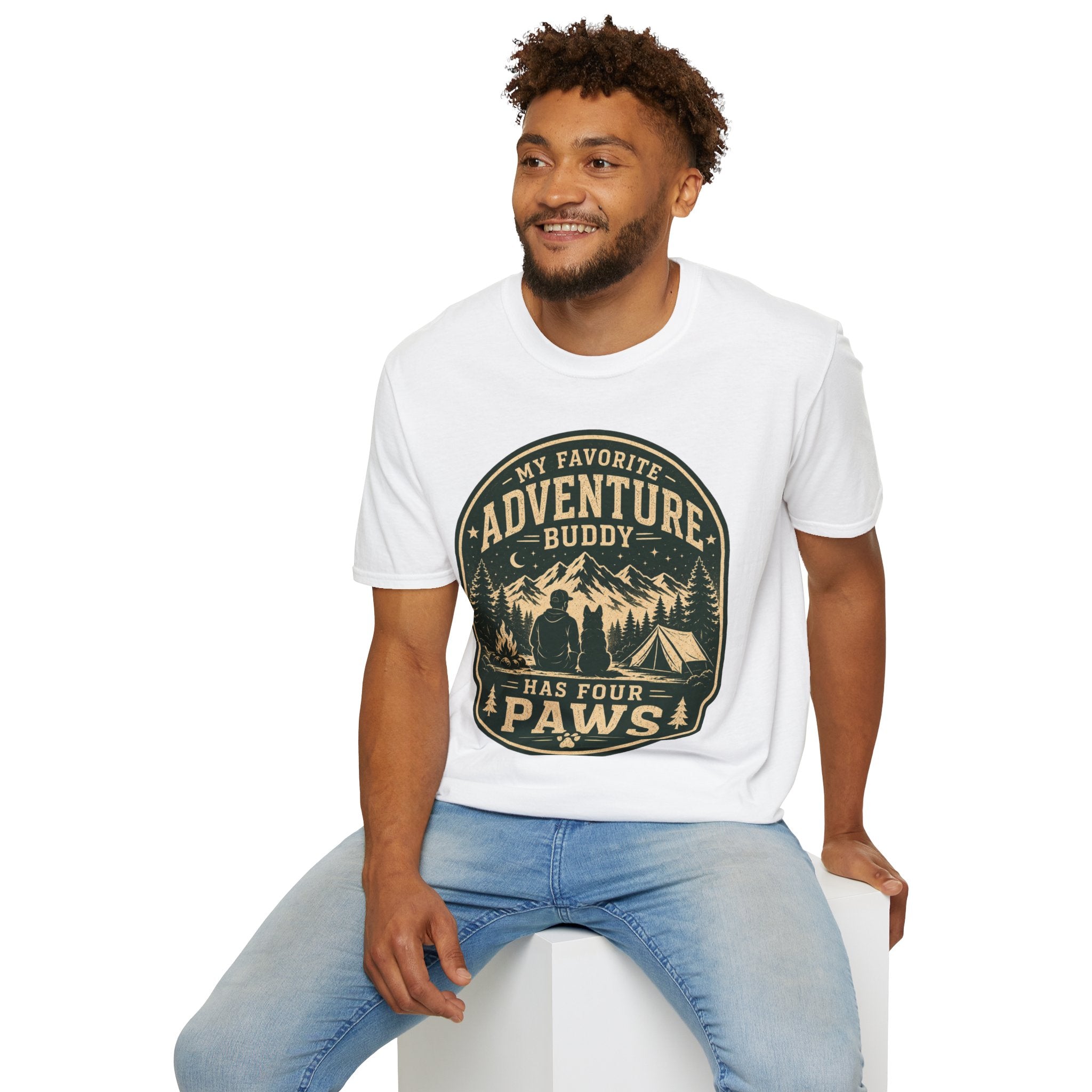 Copy of Unisex Softstyle My Favorite Adventure Has Paws T-Shirt