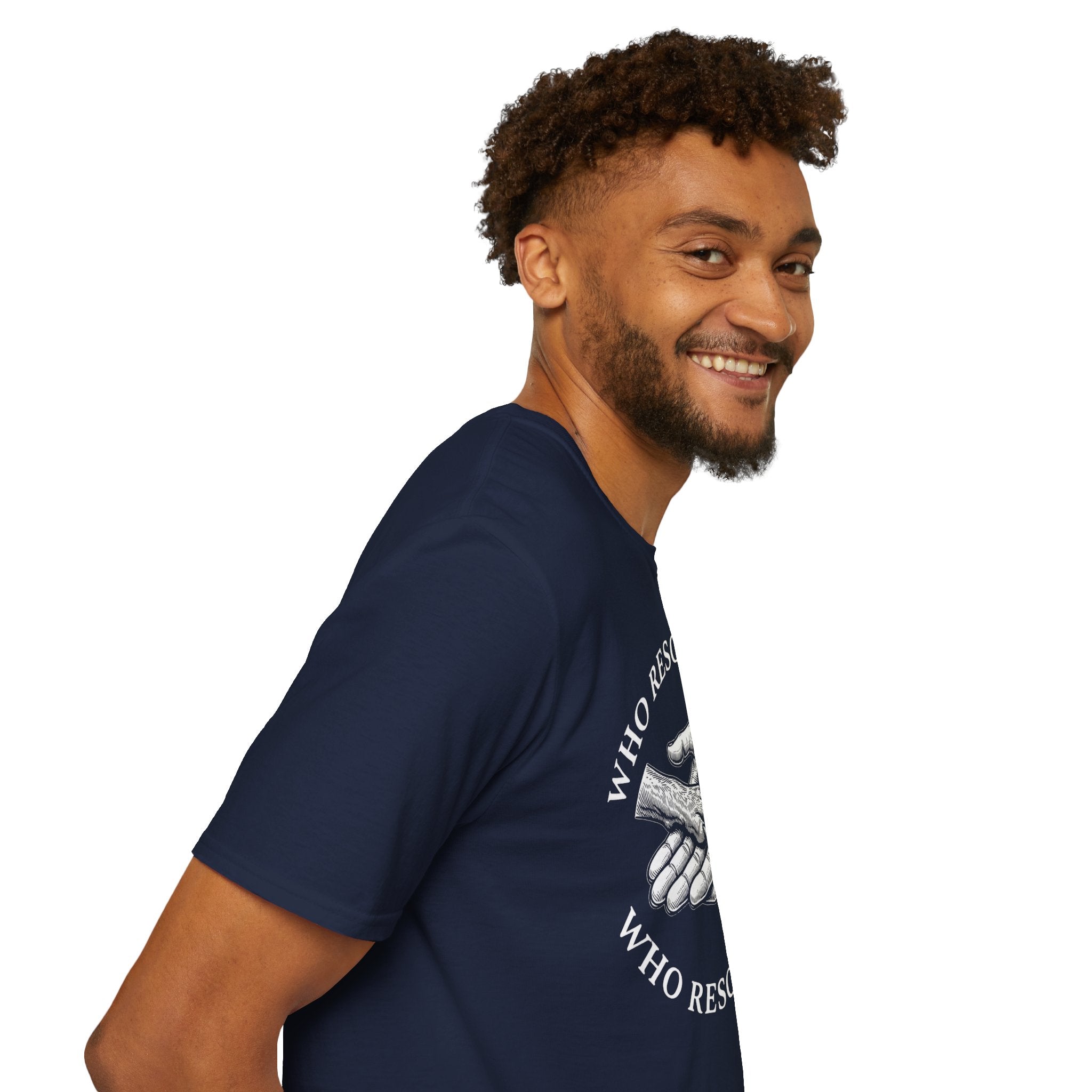 Copy of Copy of Unisex Softstyle Who Rescued Who T-Shirt