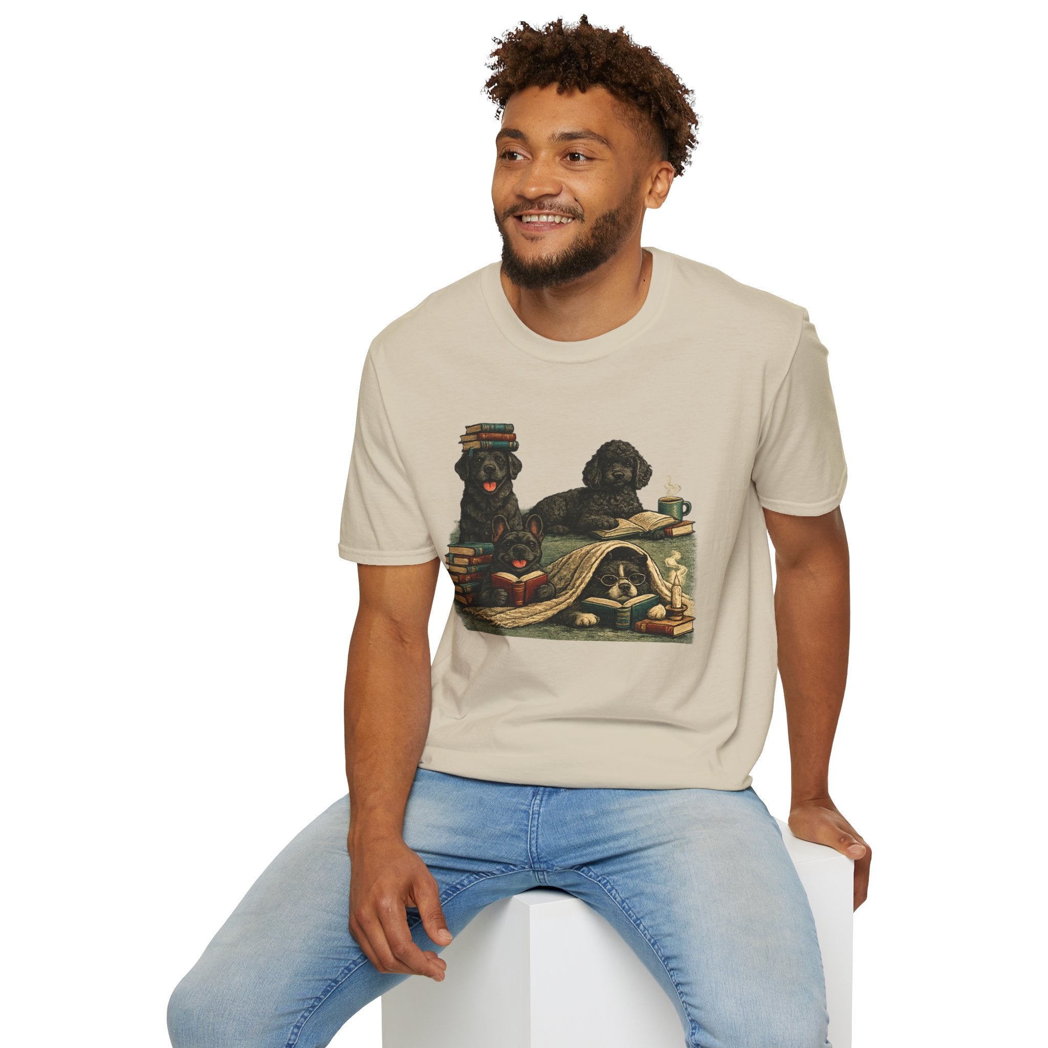 Copy of Unisex Softstyle Black Dog Library T-Shirt