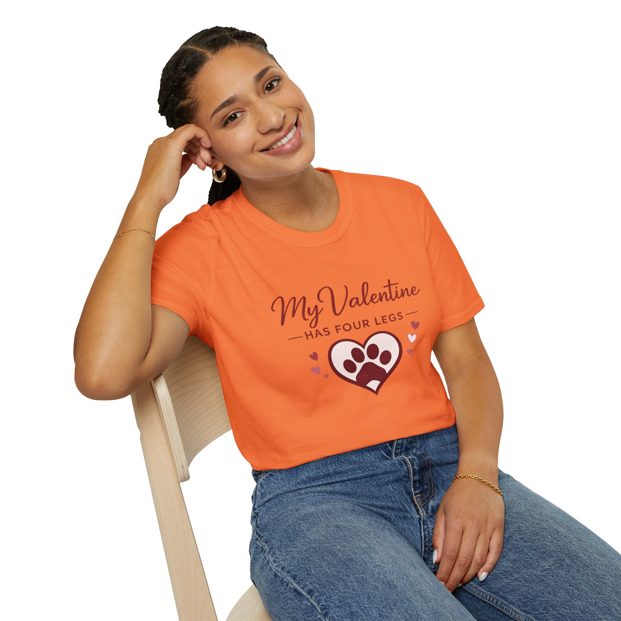 Copy of Unisex Softstyle My valentine has four leg T-Shirt