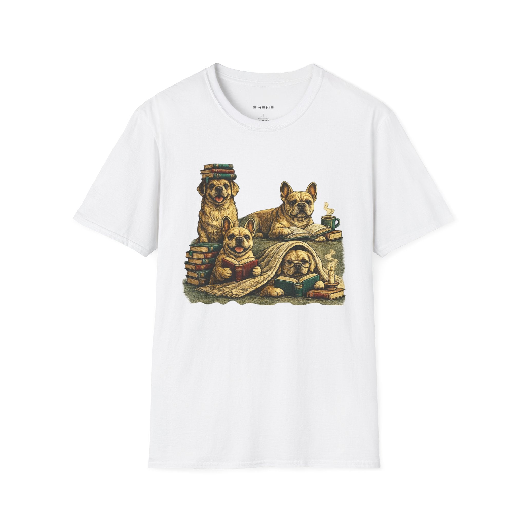 Copy of Unisex Softstyle French Dog Library T-Shirt