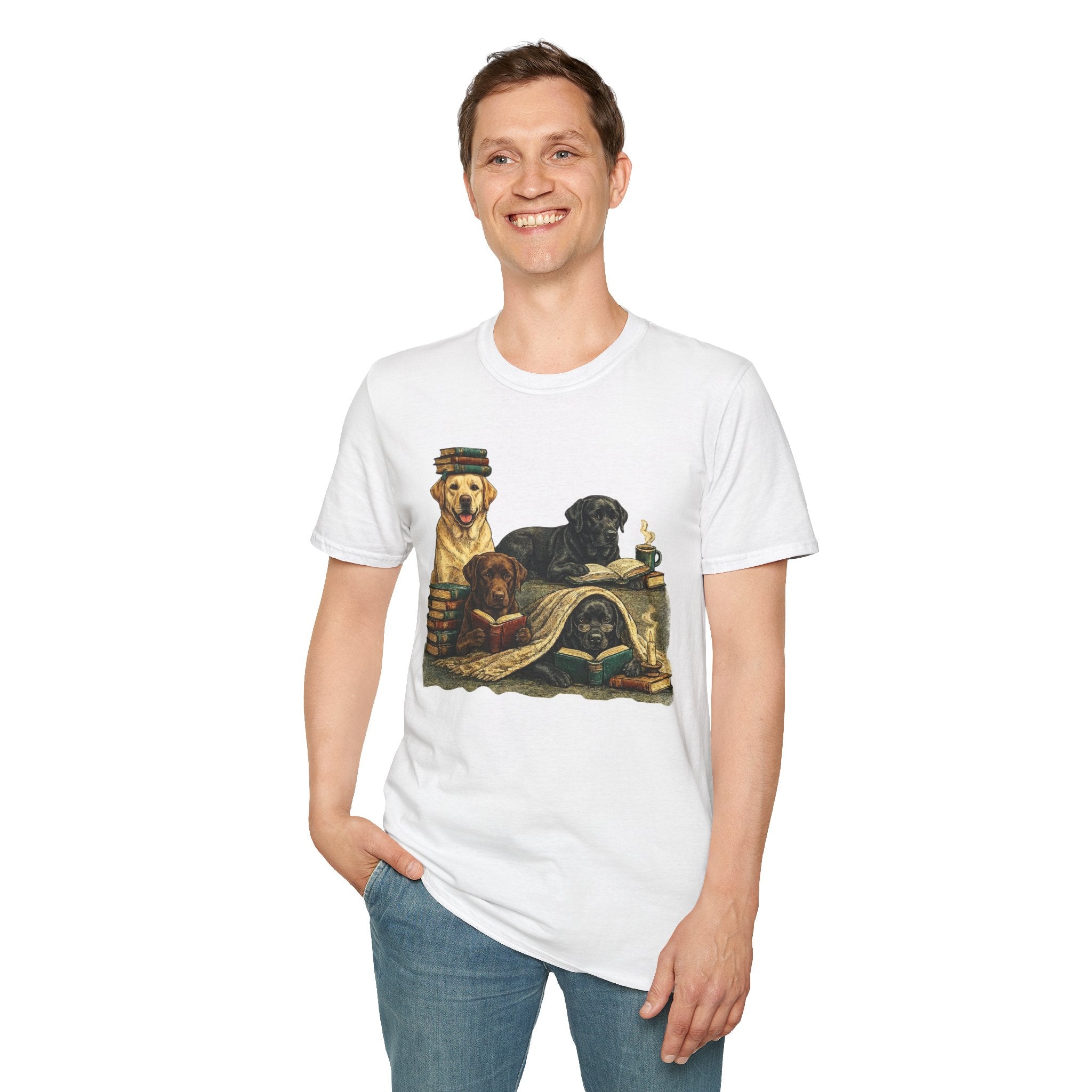 Copy of Unisex Softstyle Labador Library Four Dog T-Shirt