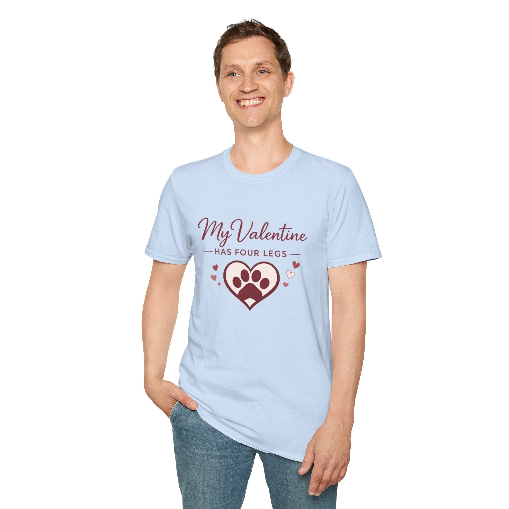 Copy of Unisex Softstyle My valentine has four leg T-Shirt