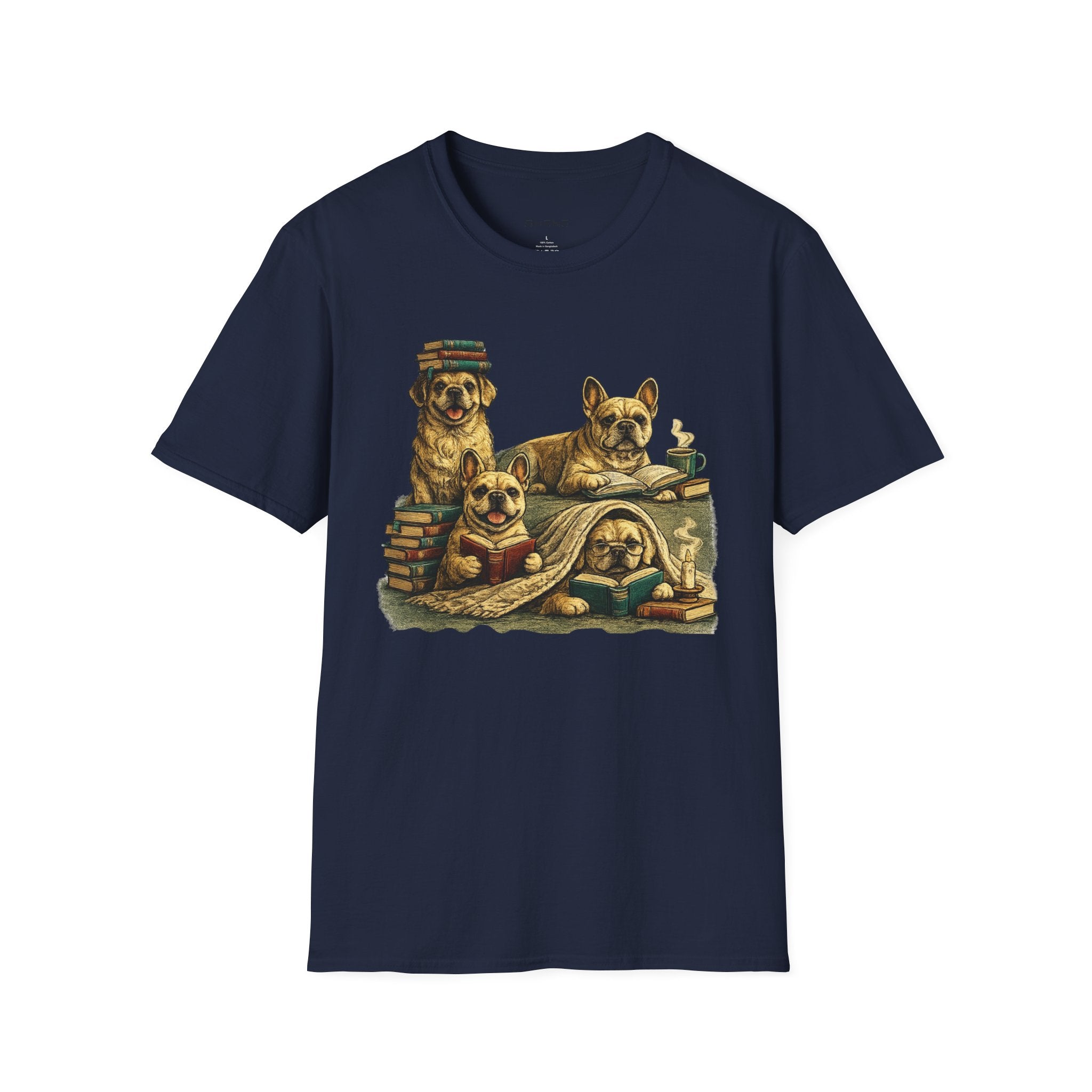 Copy of Unisex Softstyle French Dog Library T-Shirt