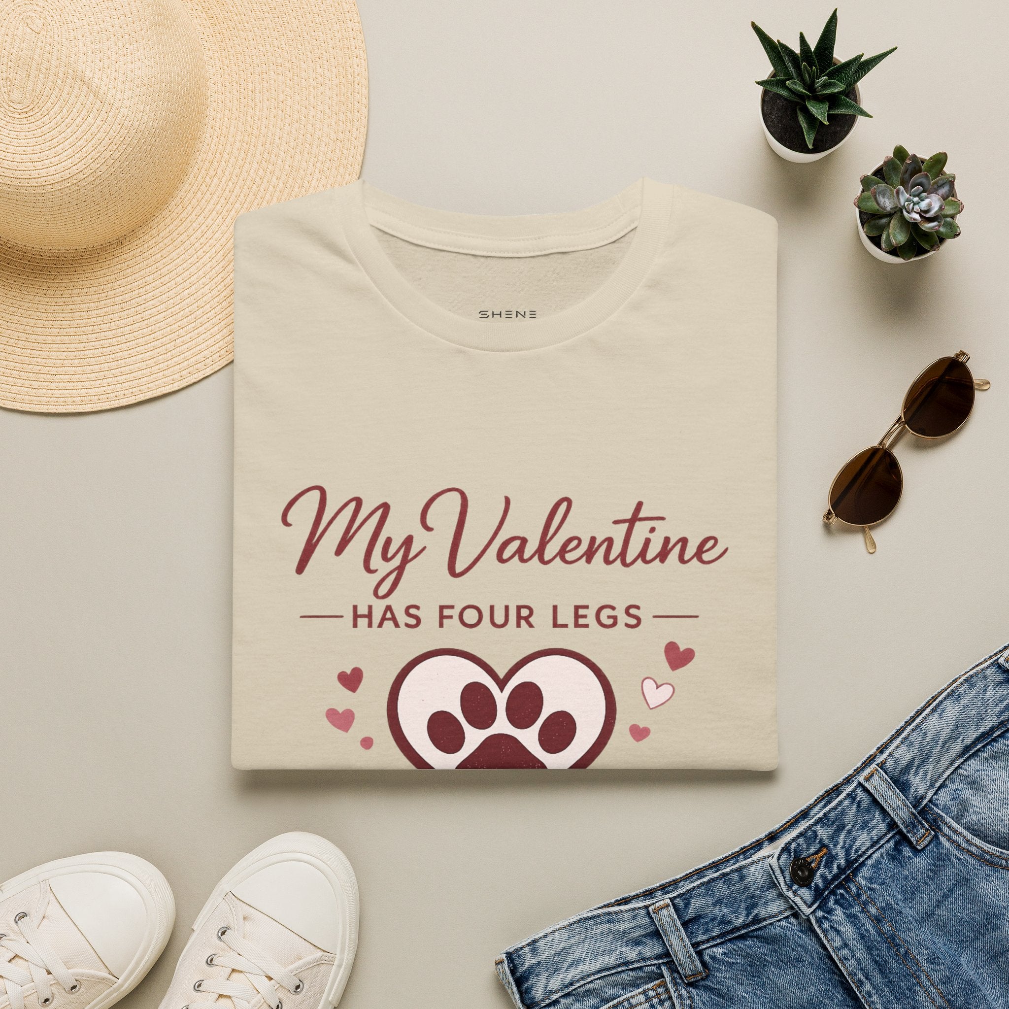 Copy of Unisex Softstyle My valentine has four leg T-Shirt