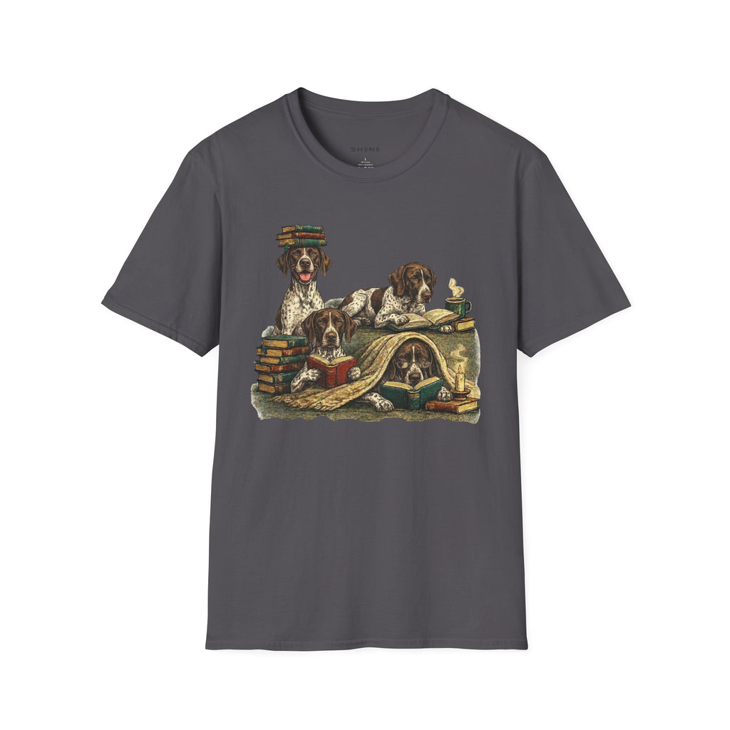 Copy of Copy of Copy of Copy of Unisex Softstyle r Pointer Library Four Dog T-Shirt
