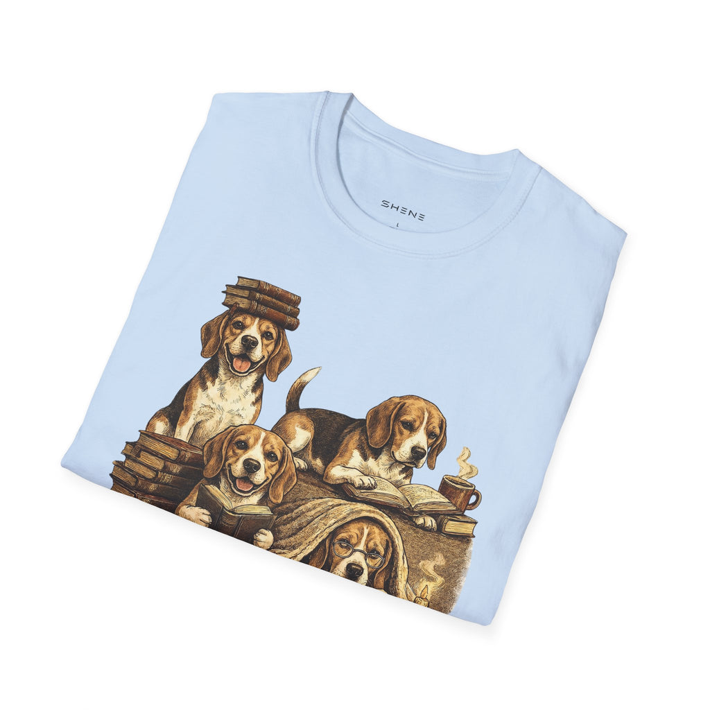 Copy of Copy of Copy of Copy of Unisex Softstyle Beegal Library Four Dog T-Shirt