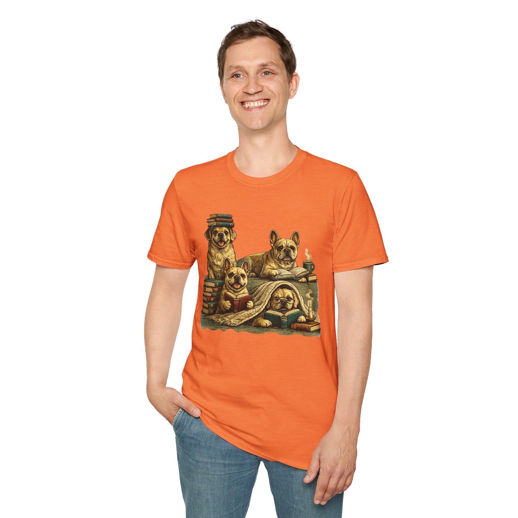 Copy of Unisex Softstyle French Dog Library T-Shirt