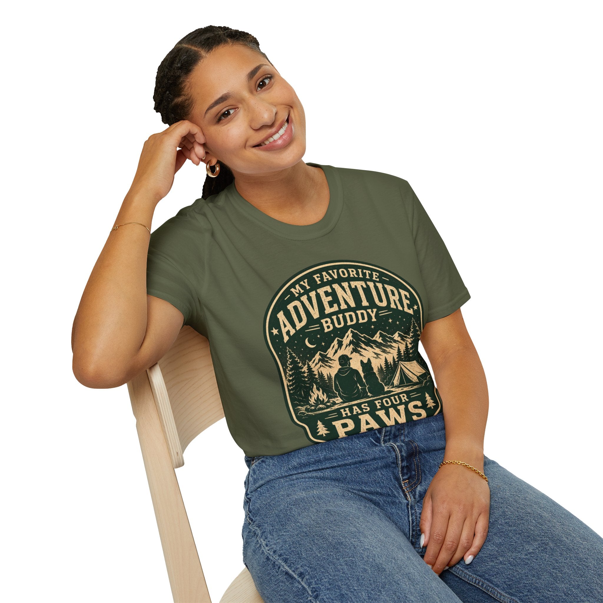 Copy of Unisex Softstyle My Favorite Adventure Has Paws T-Shirt