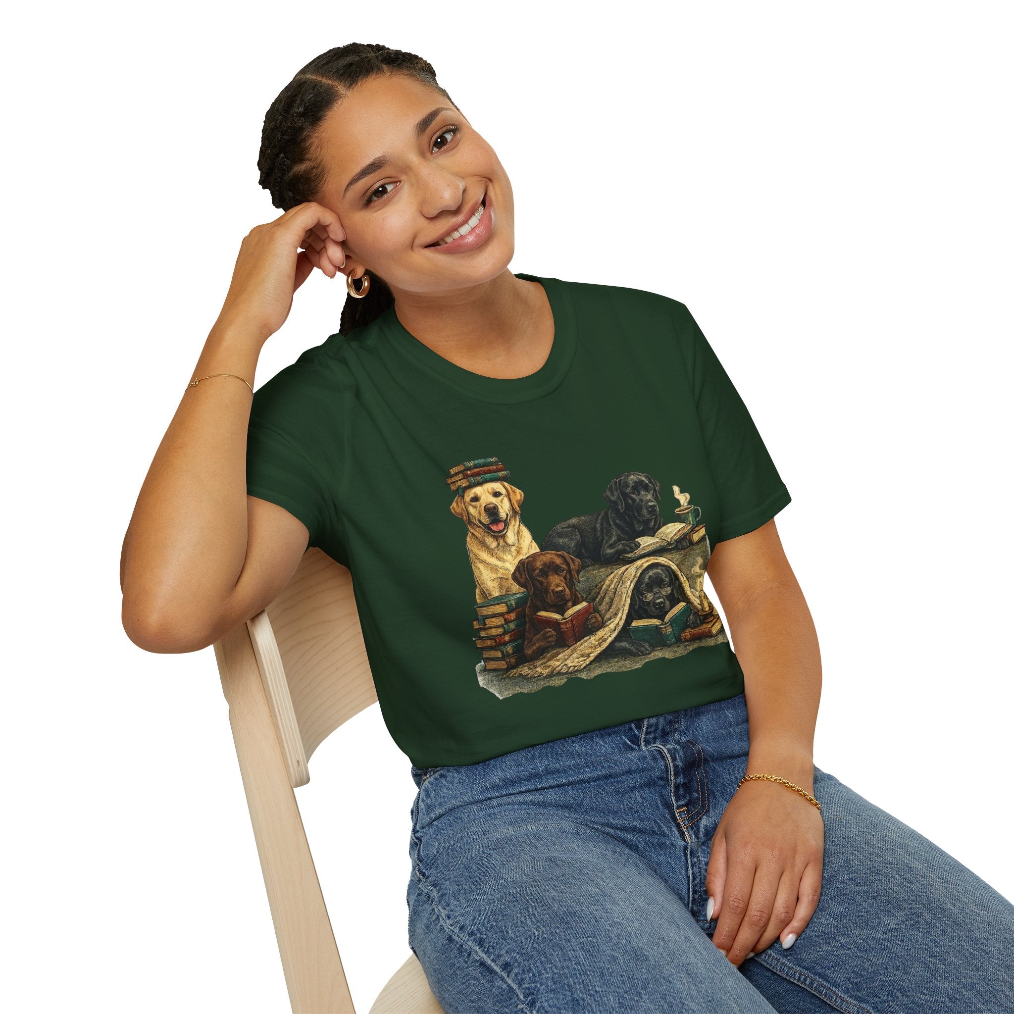 Copy of Unisex Softstyle Labador Library Four Dog T-Shirt