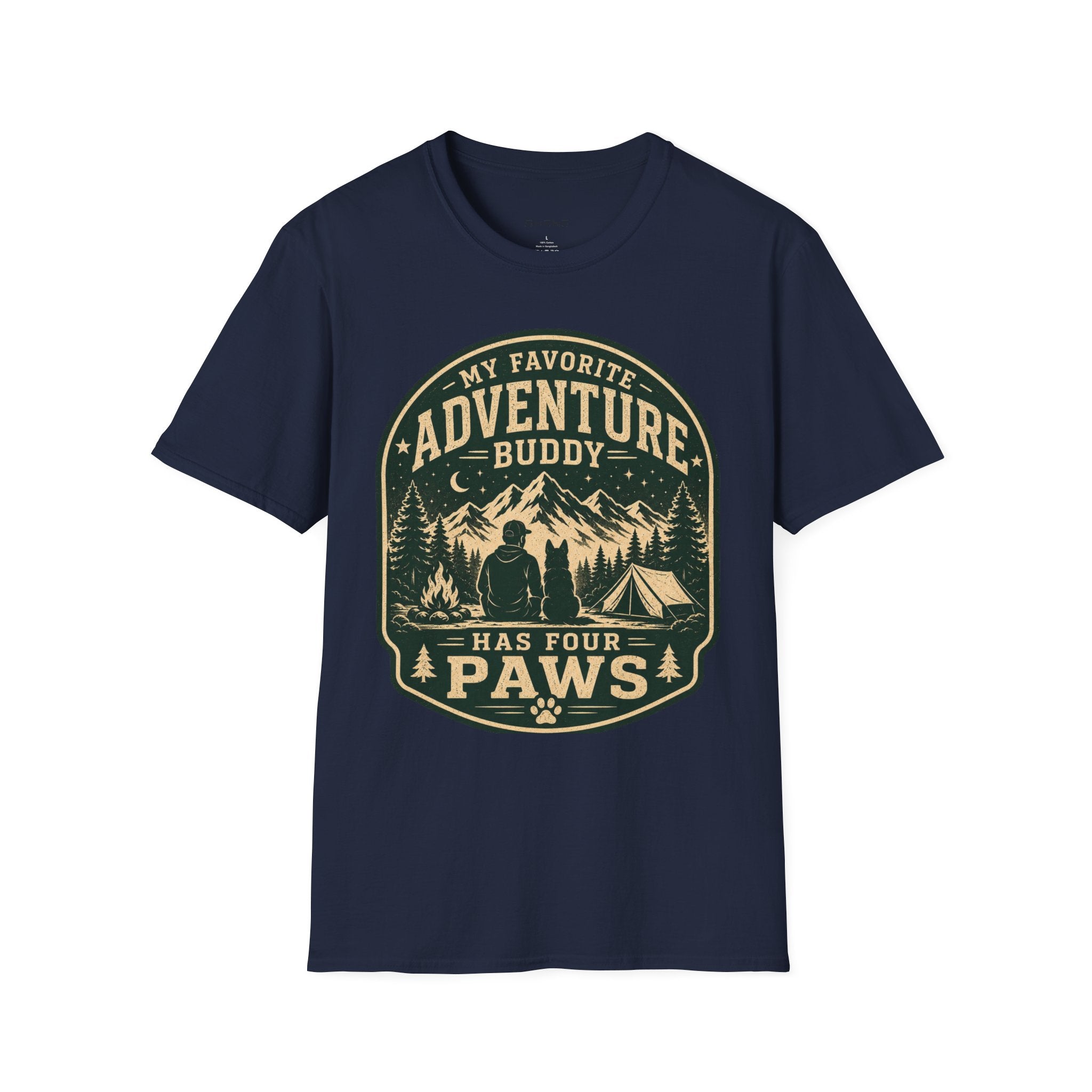 Copy of Unisex Softstyle My Favorite Adventure Has Paws T-Shirt