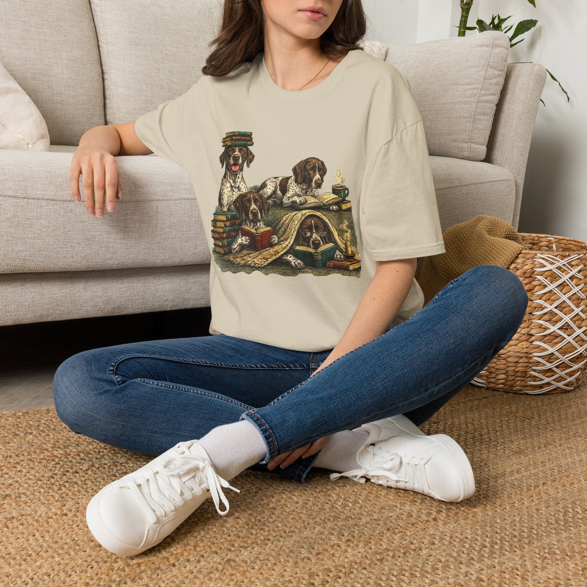 Copy of Copy of Copy of Copy of Unisex Softstyle r Pointer Library Four Dog T-Shirt