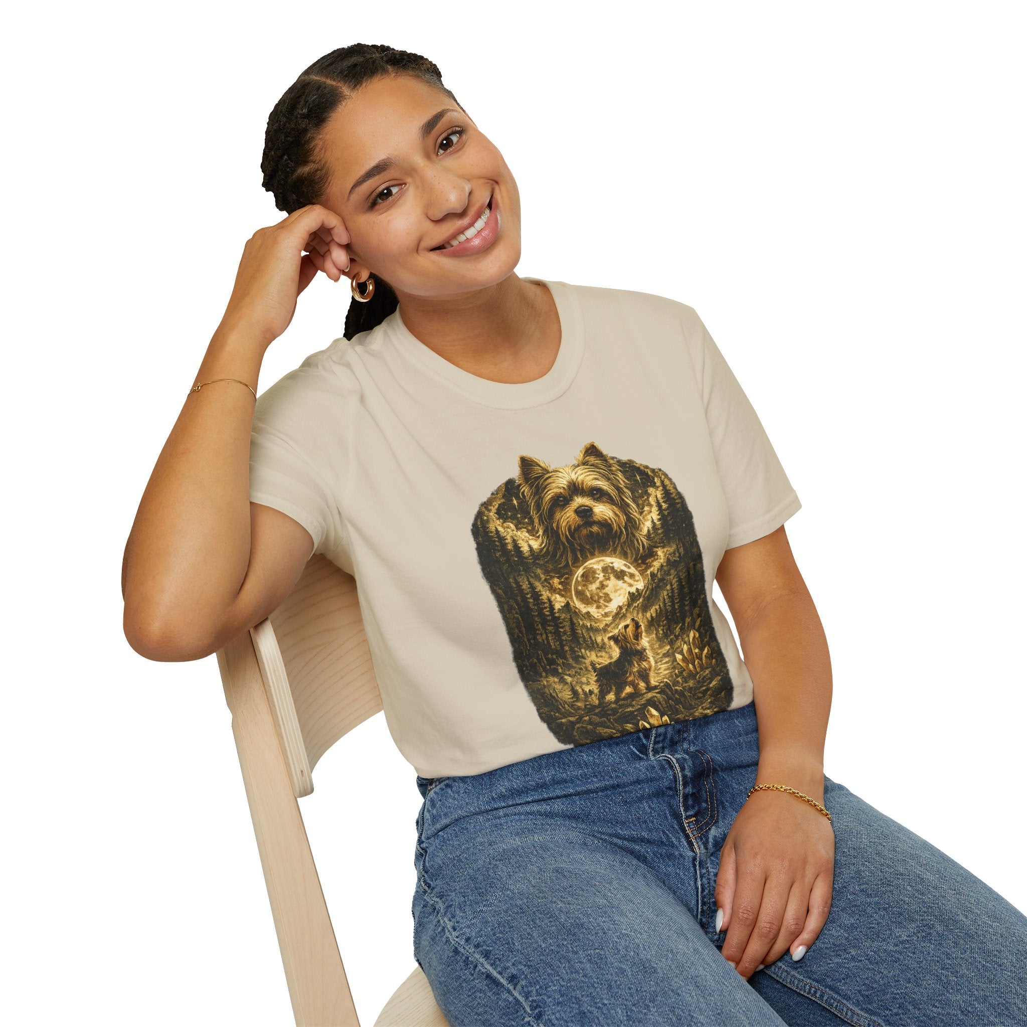 Copy of Unisex Softstyle shit su with moon T-Shirt