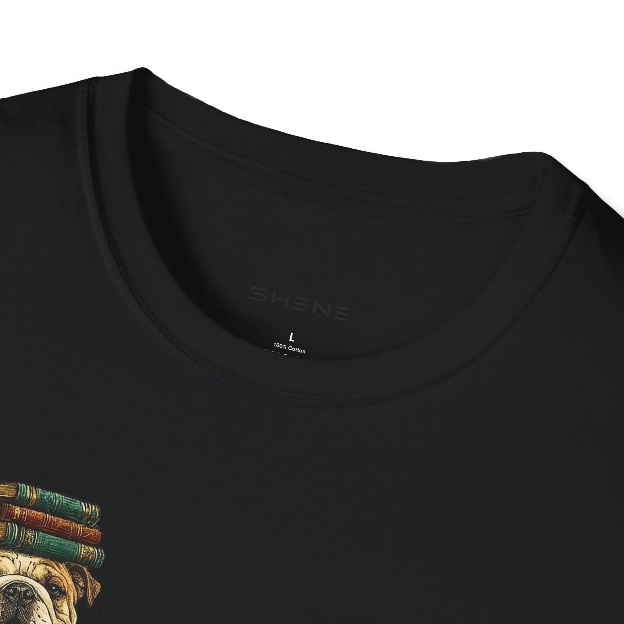 Copy of Copy of Copy of Unisex Softstyle Frenchi Library Four Dog T-Shirt