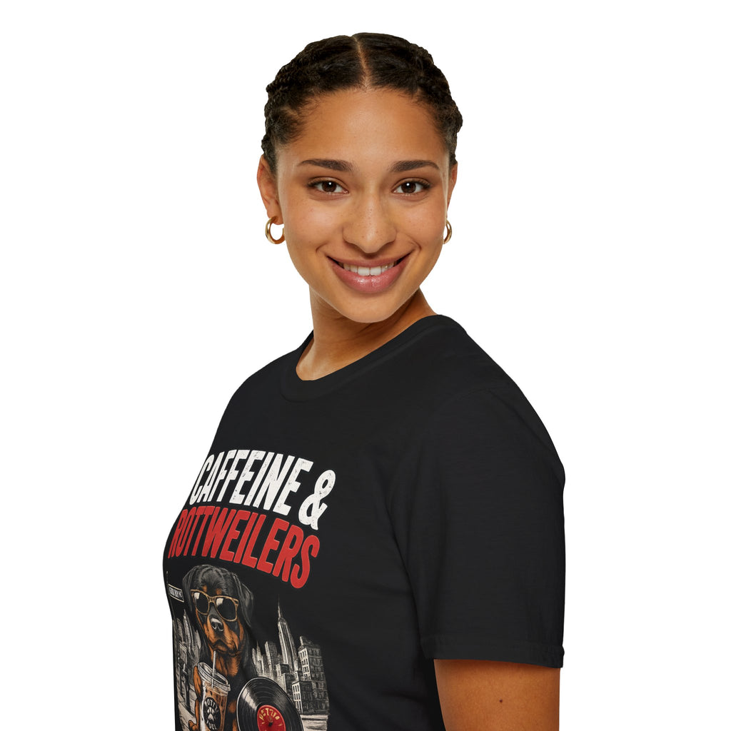Unisex Softstyle Rottweiler Caffeine Fuel  T-Shirt