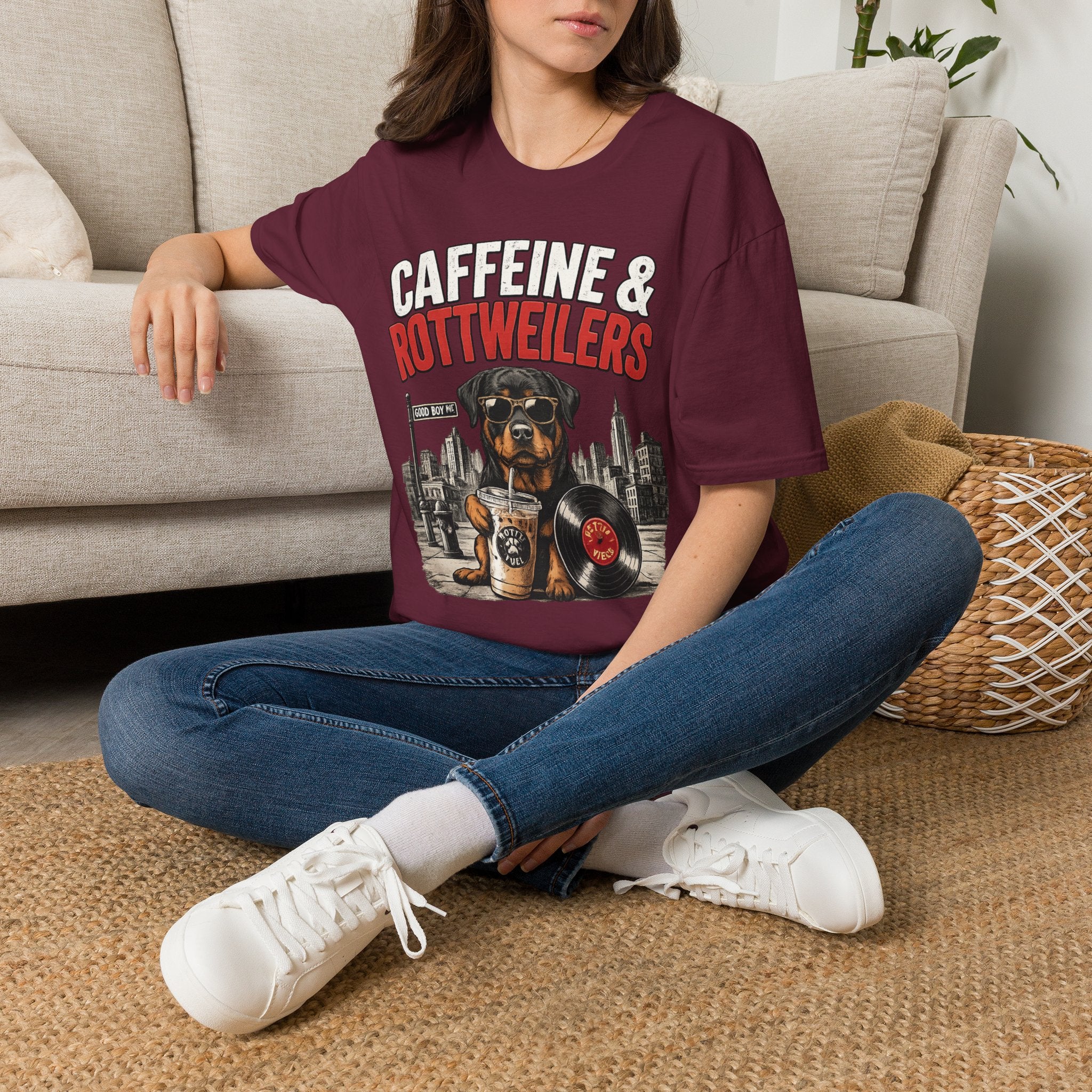 Unisex Softstyle Rottweiler Caffeine Fuel  T-Shirt