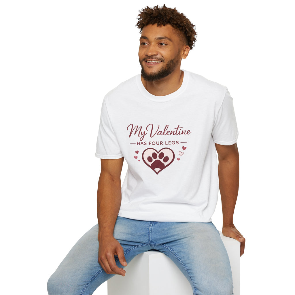 Copy of Unisex Softstyle My valentine has four leg T-Shirt